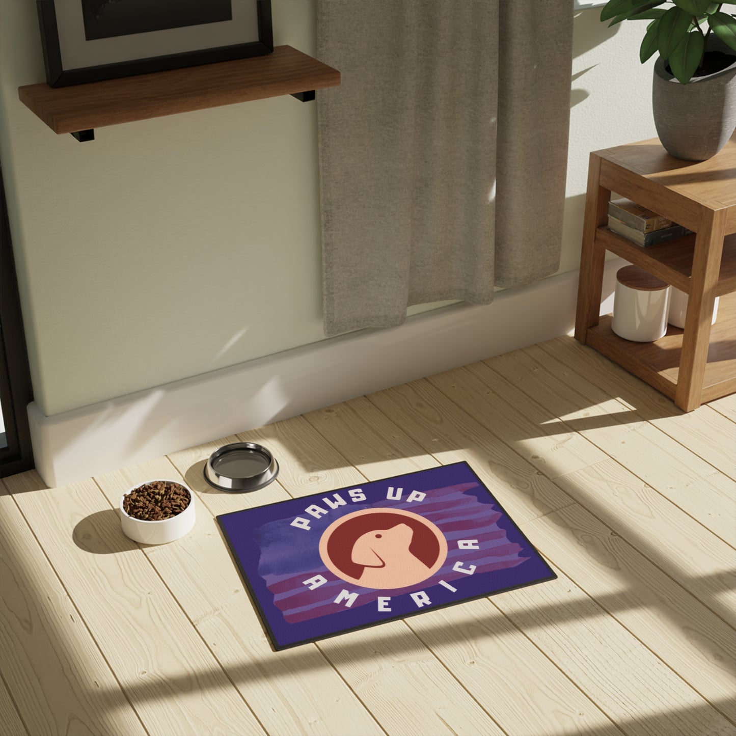 Paws Up America Pet Mat - 18" x 24" Non-Slip Dog Mat for Patriotic Pet Lovers