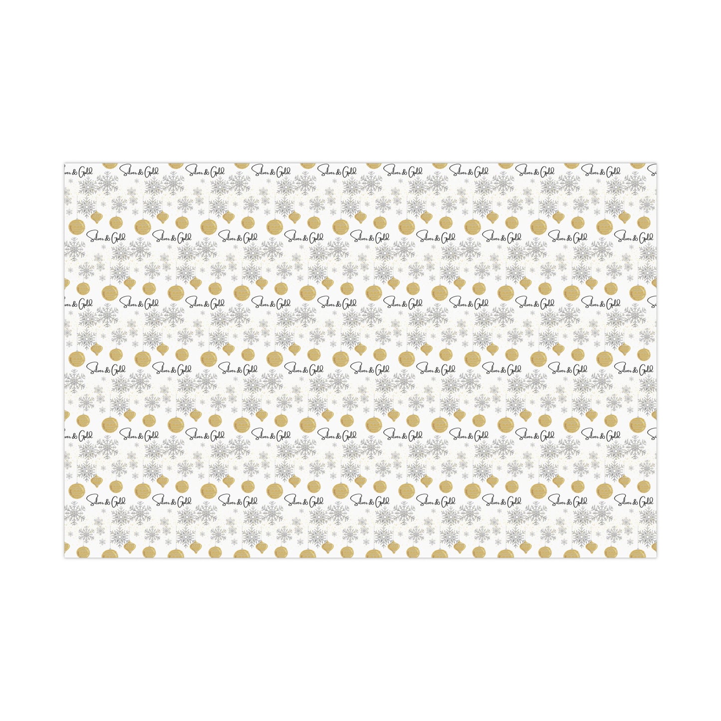 Silver and Gold Gift Wrap Paper