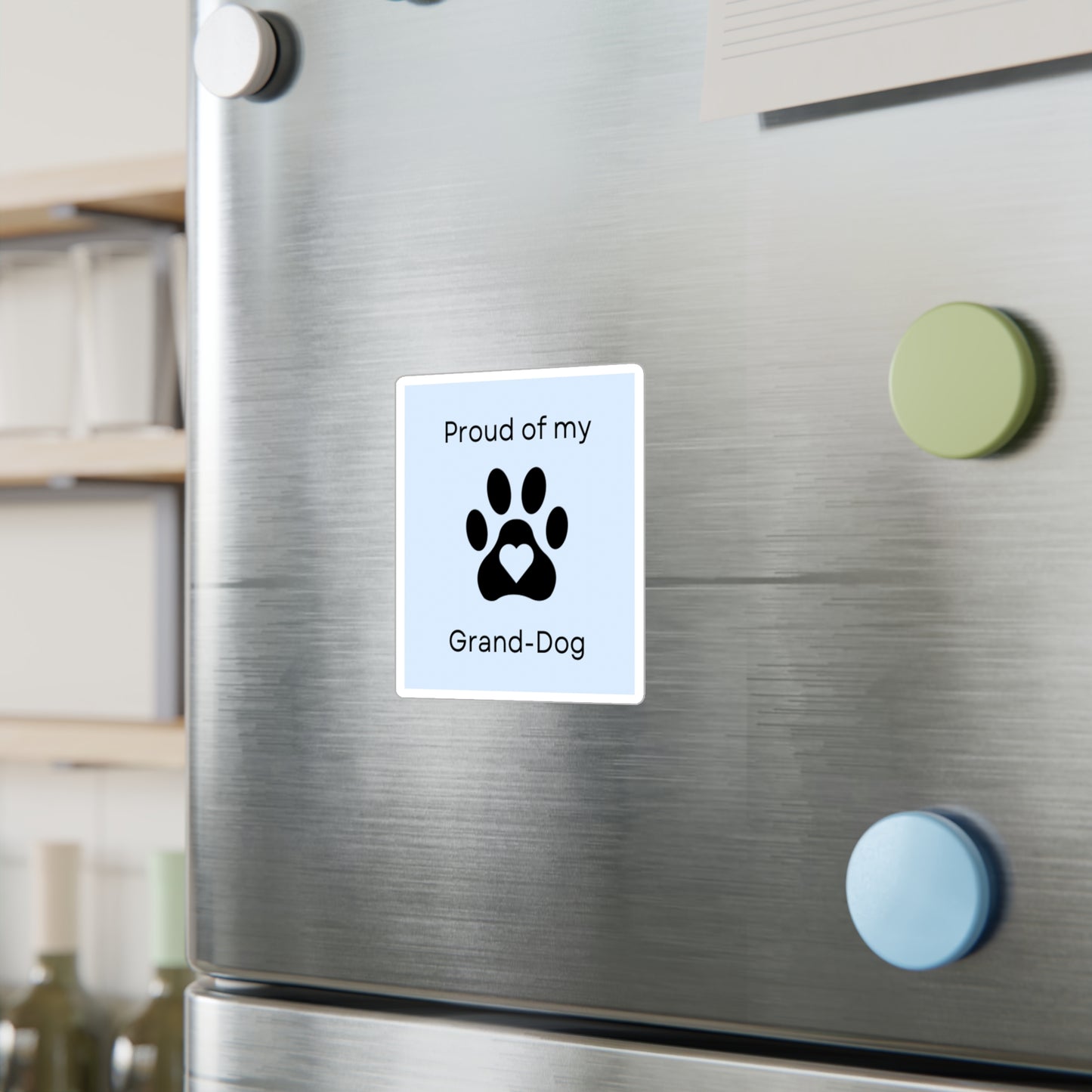 Proud of my Grand-dog blue - Vinyl Decals