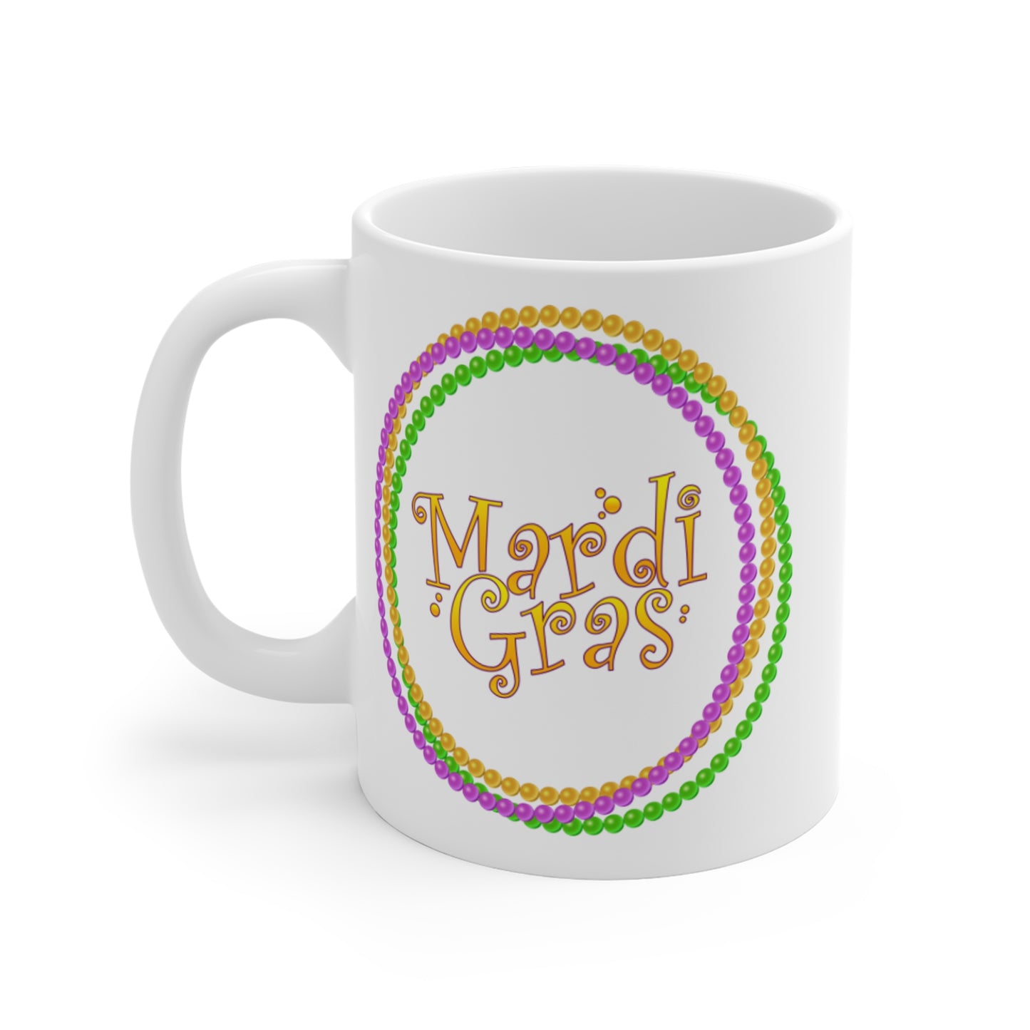 Mardi Gras Beads - Mug 11oz