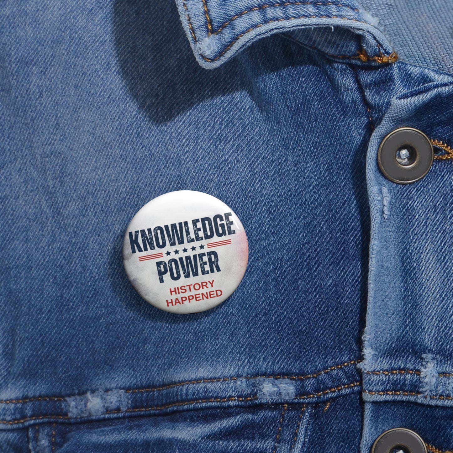Knowledge is Power | USA Pin Button