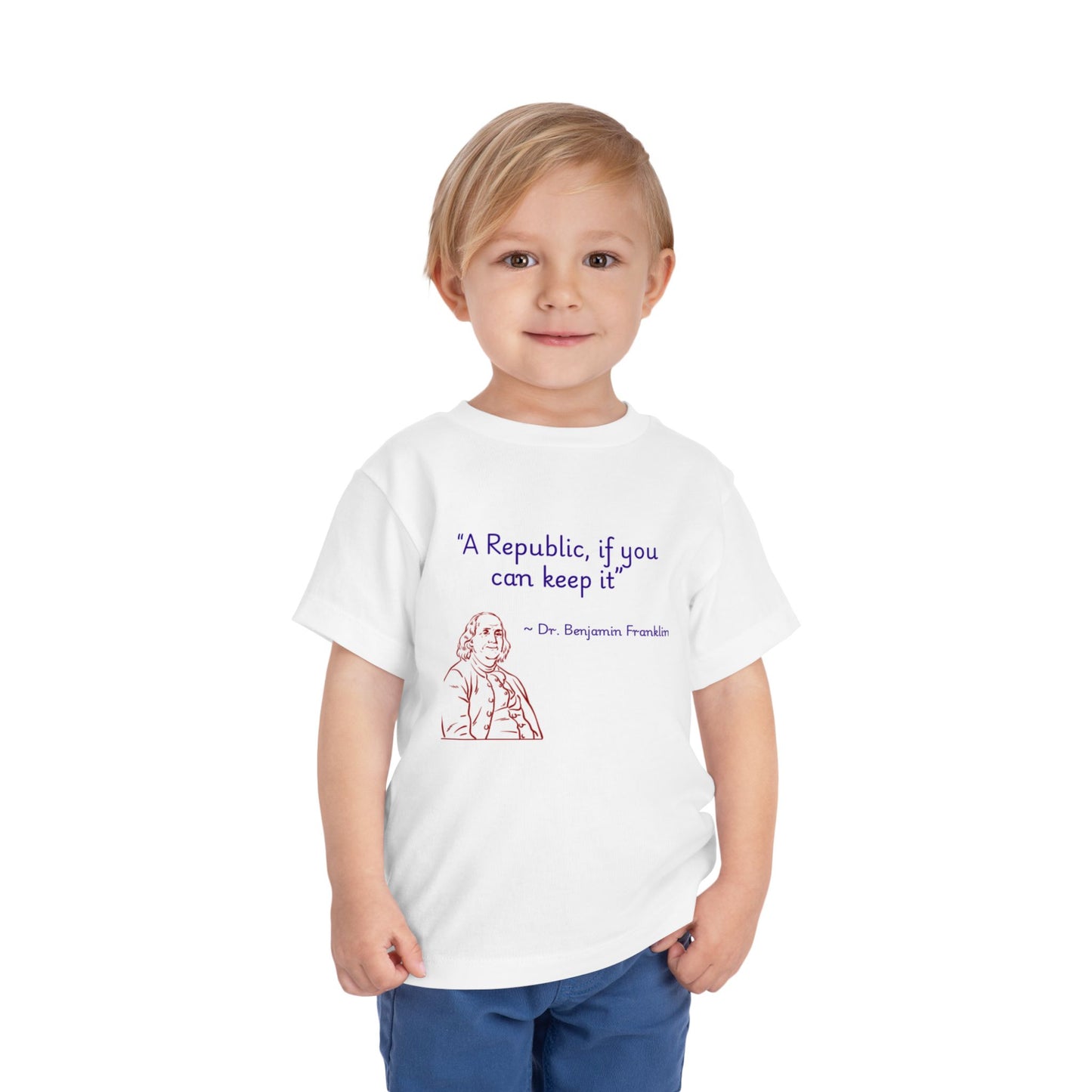Toddler Tee - "A Republic, if you can keep it" - Cute Philosophy Shirt