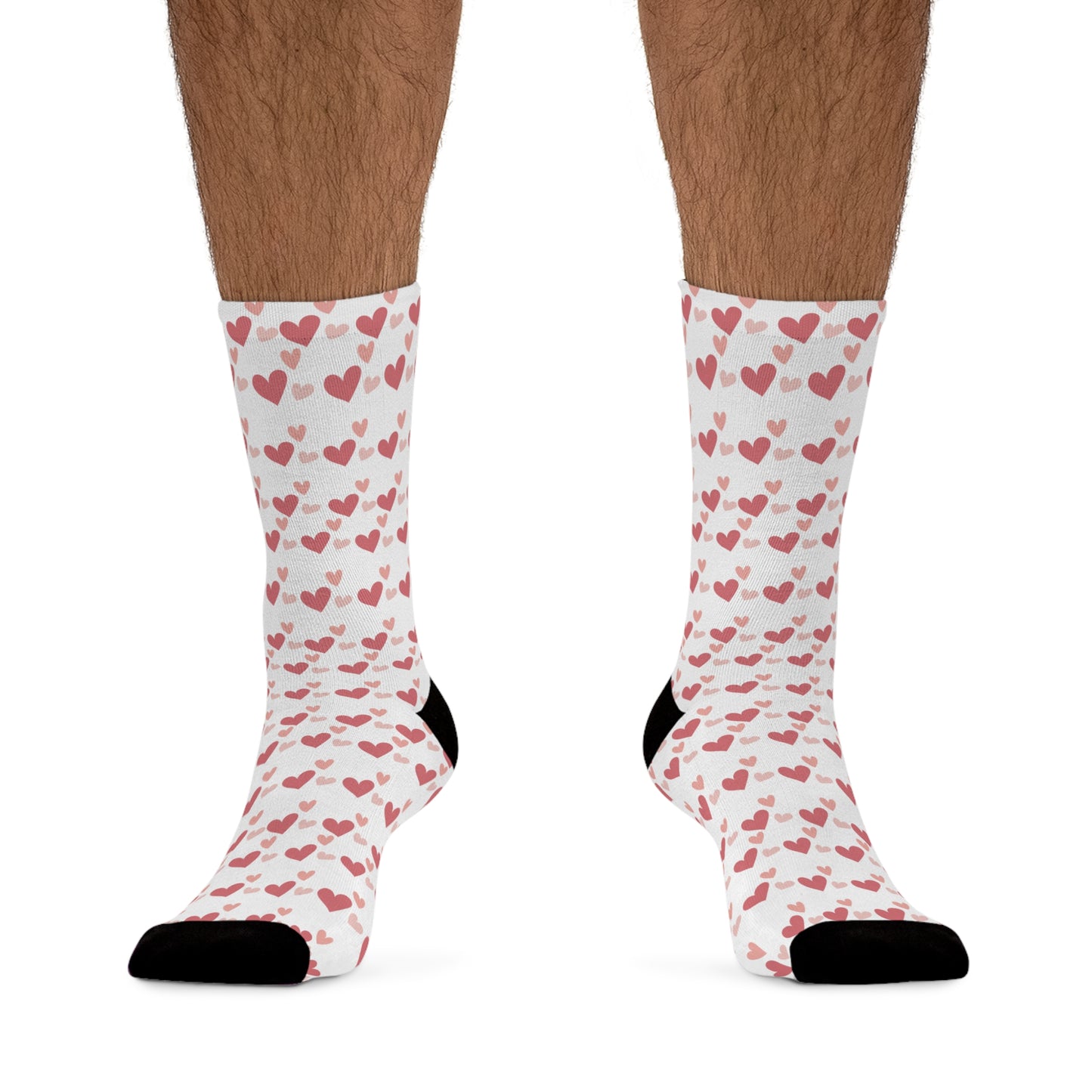 Heart Socks in White - Recycled Poly Socks