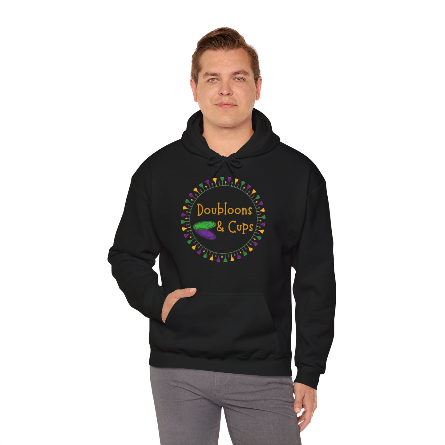 Doubloons and Cups Mardi Gras - Hooded Sweatshirt