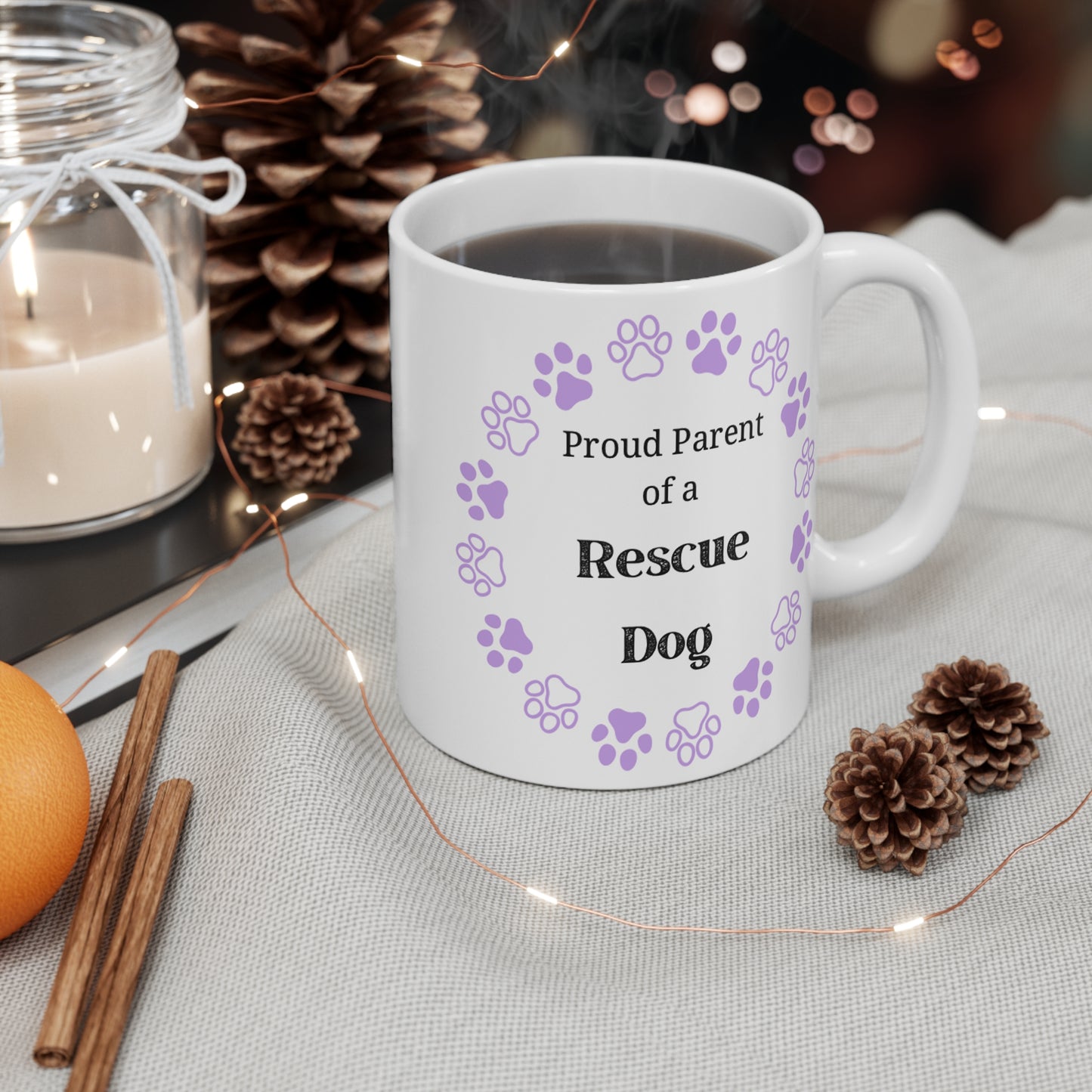 Proud Parent of a Rescue Dog Mug 11oz