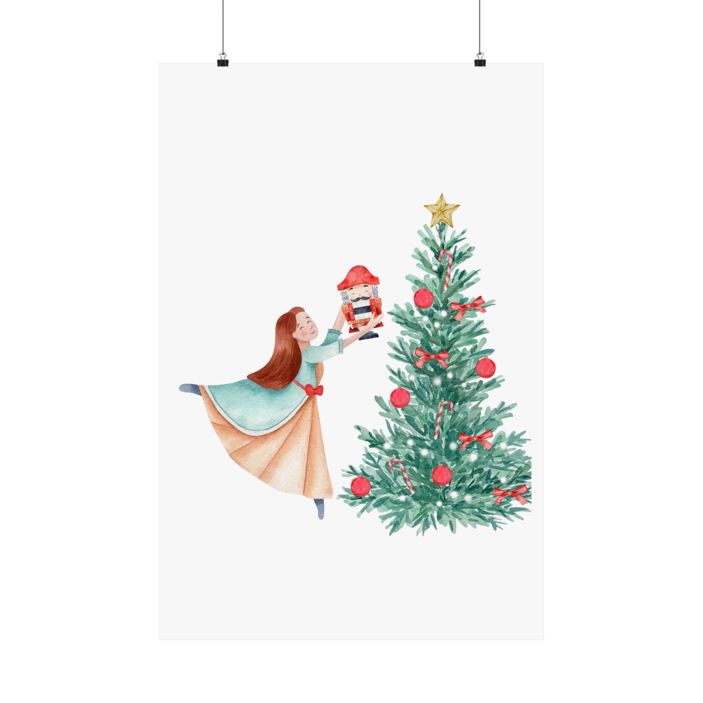 Nutcracker Christmas Matte Poster