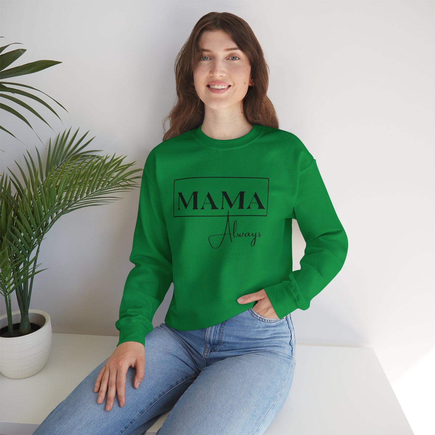 Mama Always - Heavy Blend™ Crewneck Sweatshirt