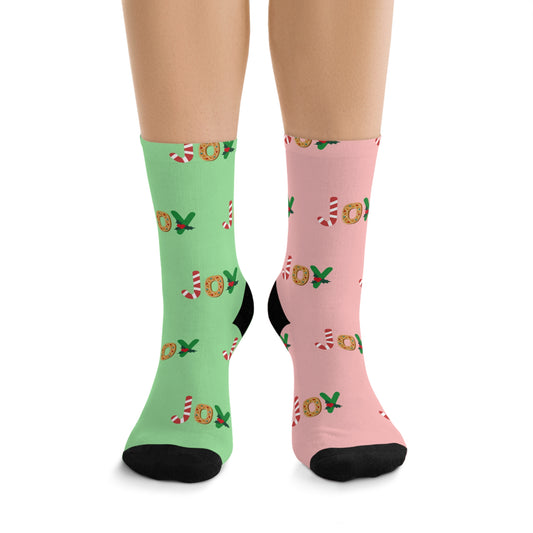 Holiday Joy- Recycled Poly Socks - Mixed Colors