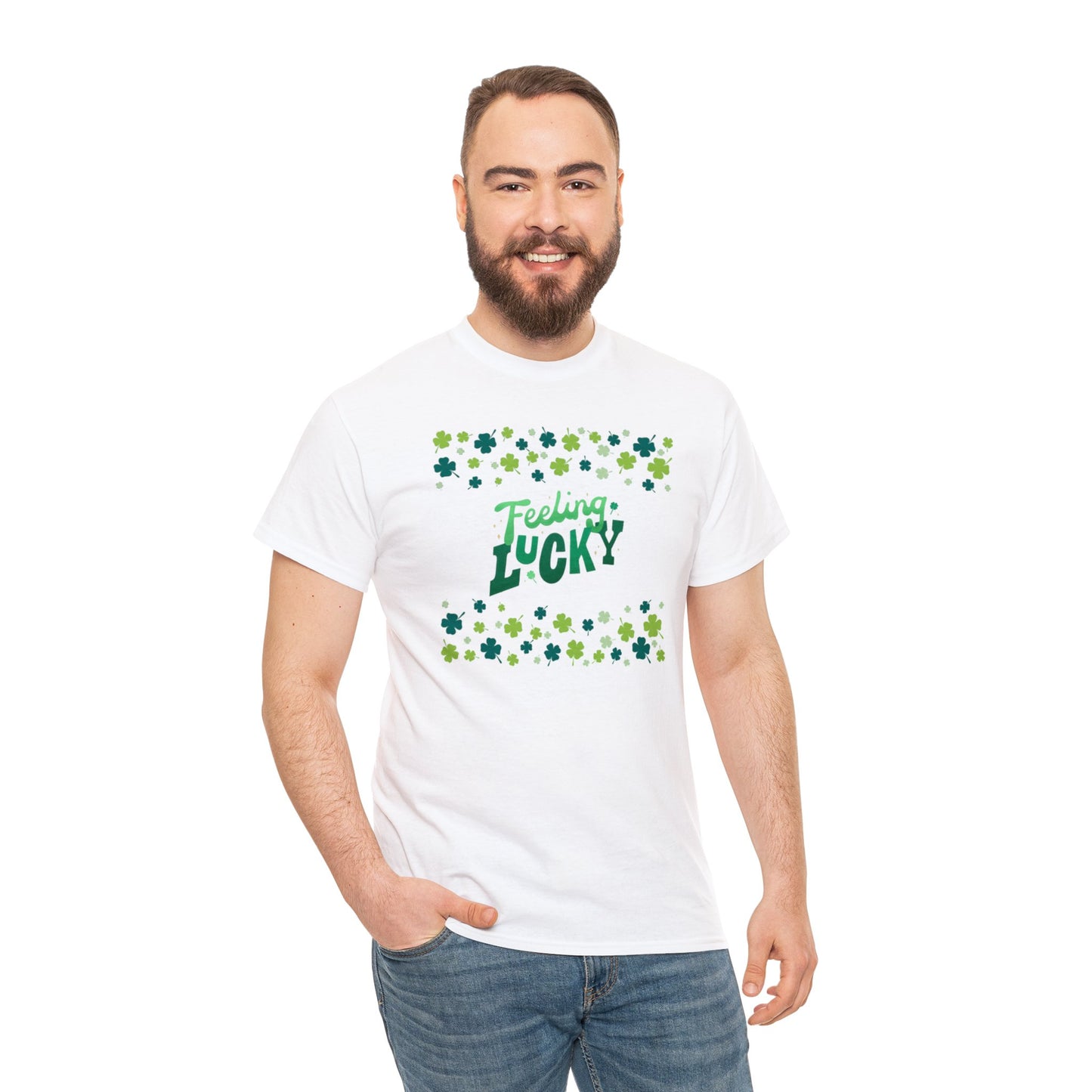 Feeling Lucky Shamrock - Heavy Cotton Tee