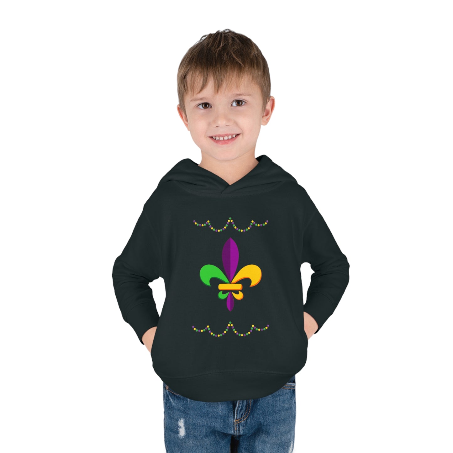 Mardi Gras Ready - Toddler Pullover Fleece Hoodie