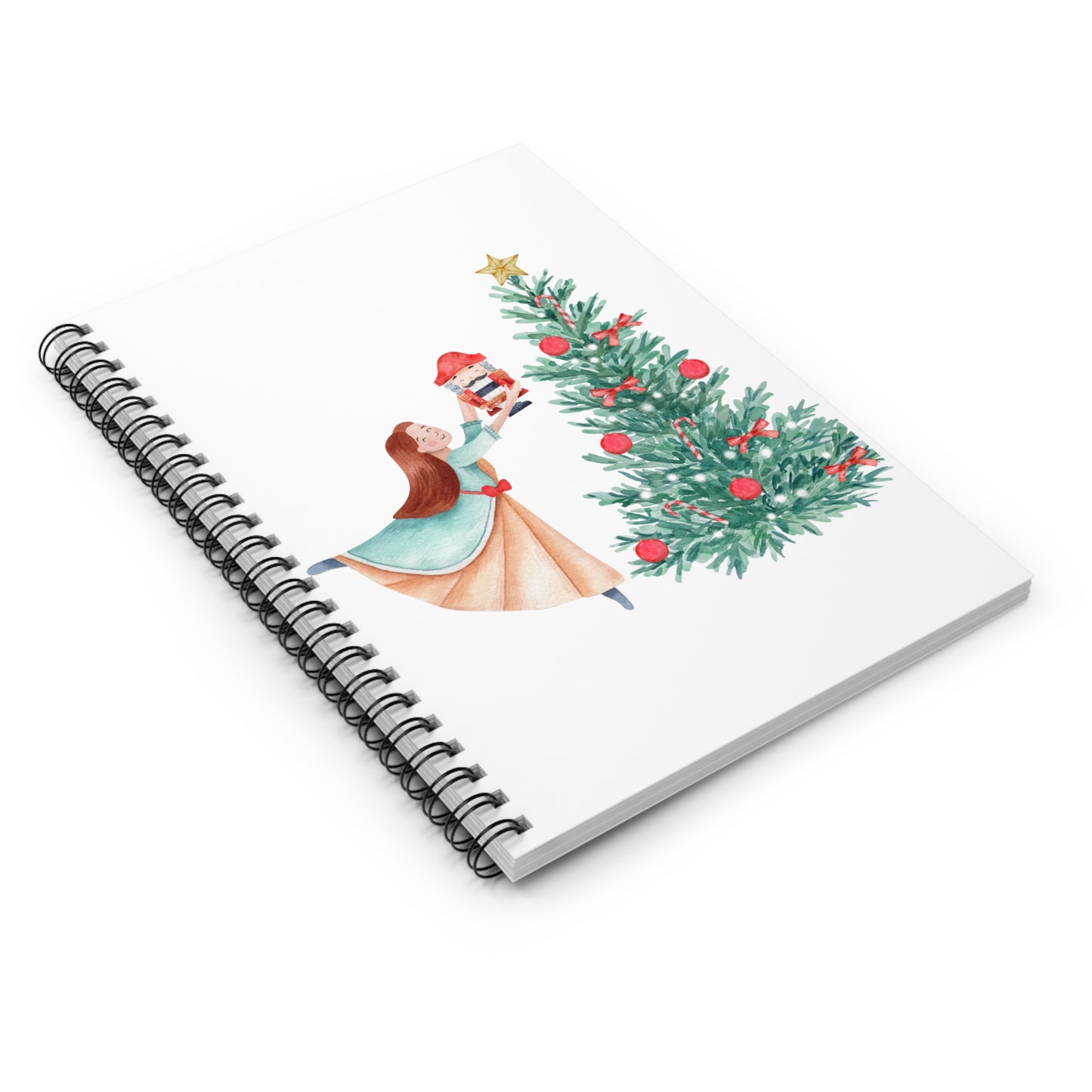 Nutcracker Christmas Spiral Notebook - Ruled Line