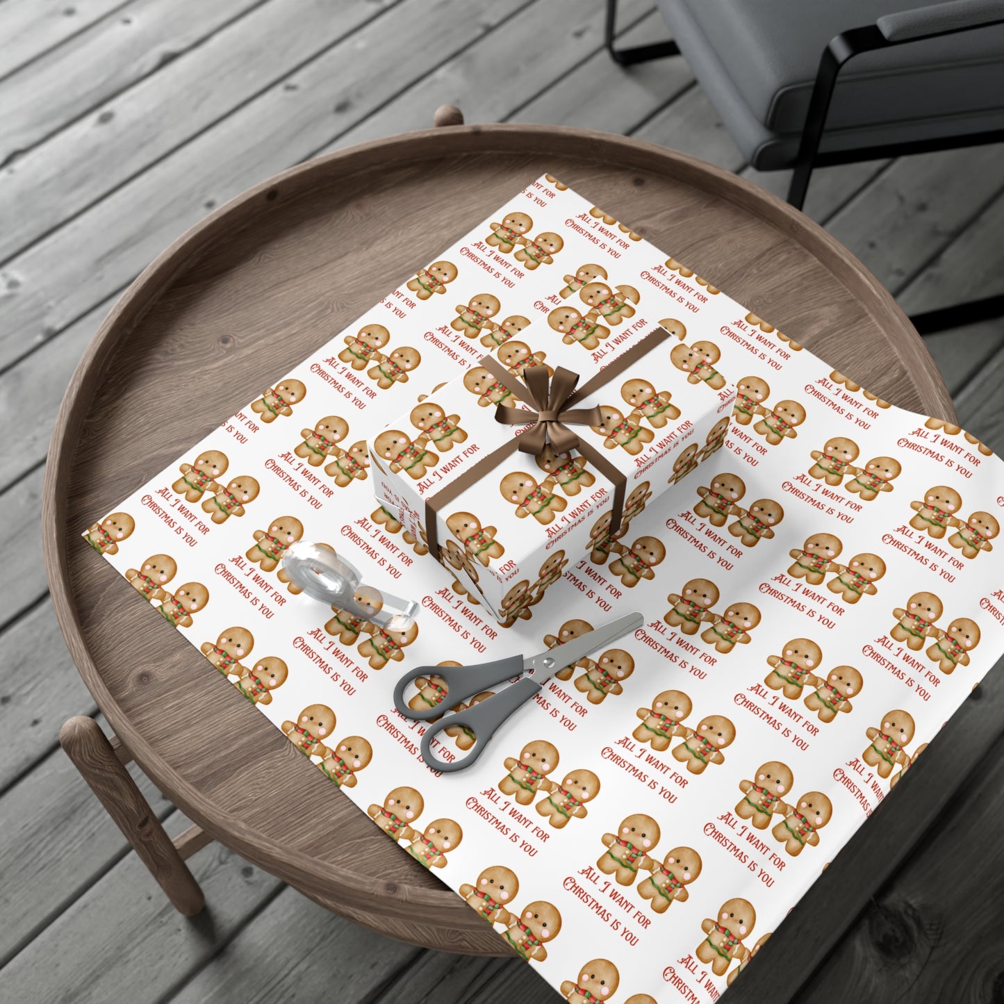 Gingerbread Gift Wrapping Paper