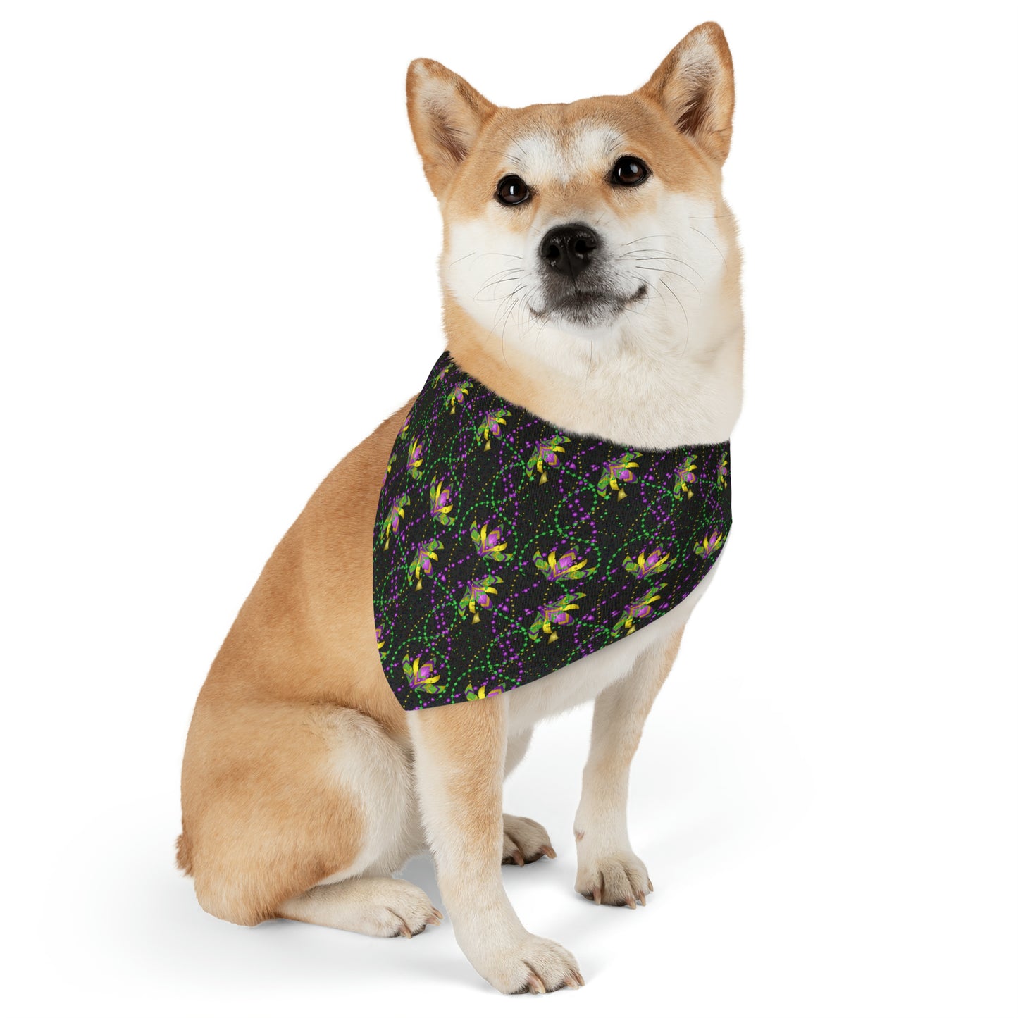 Mardi Gras Beads - Pet Bandana Collar