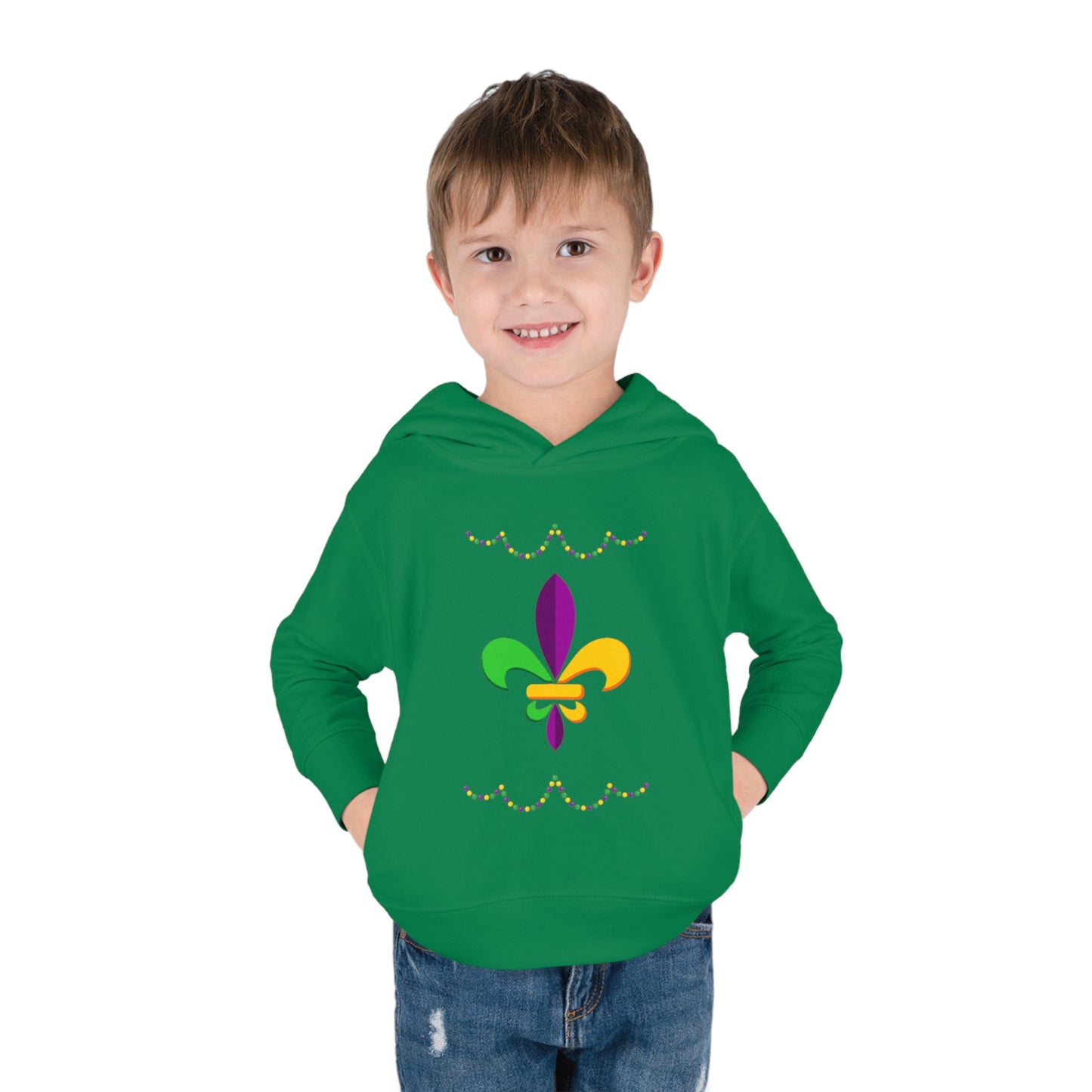 Mardi Gras Ready - Toddler Pullover Fleece Hoodie