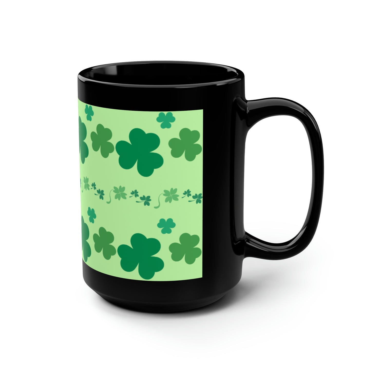 Shamrock - Black Mug, 15oz