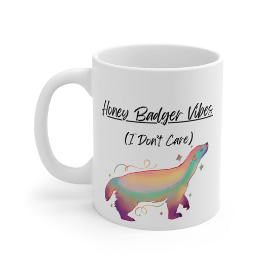 Honey Badger Vibes Colorful - Mug 11oz