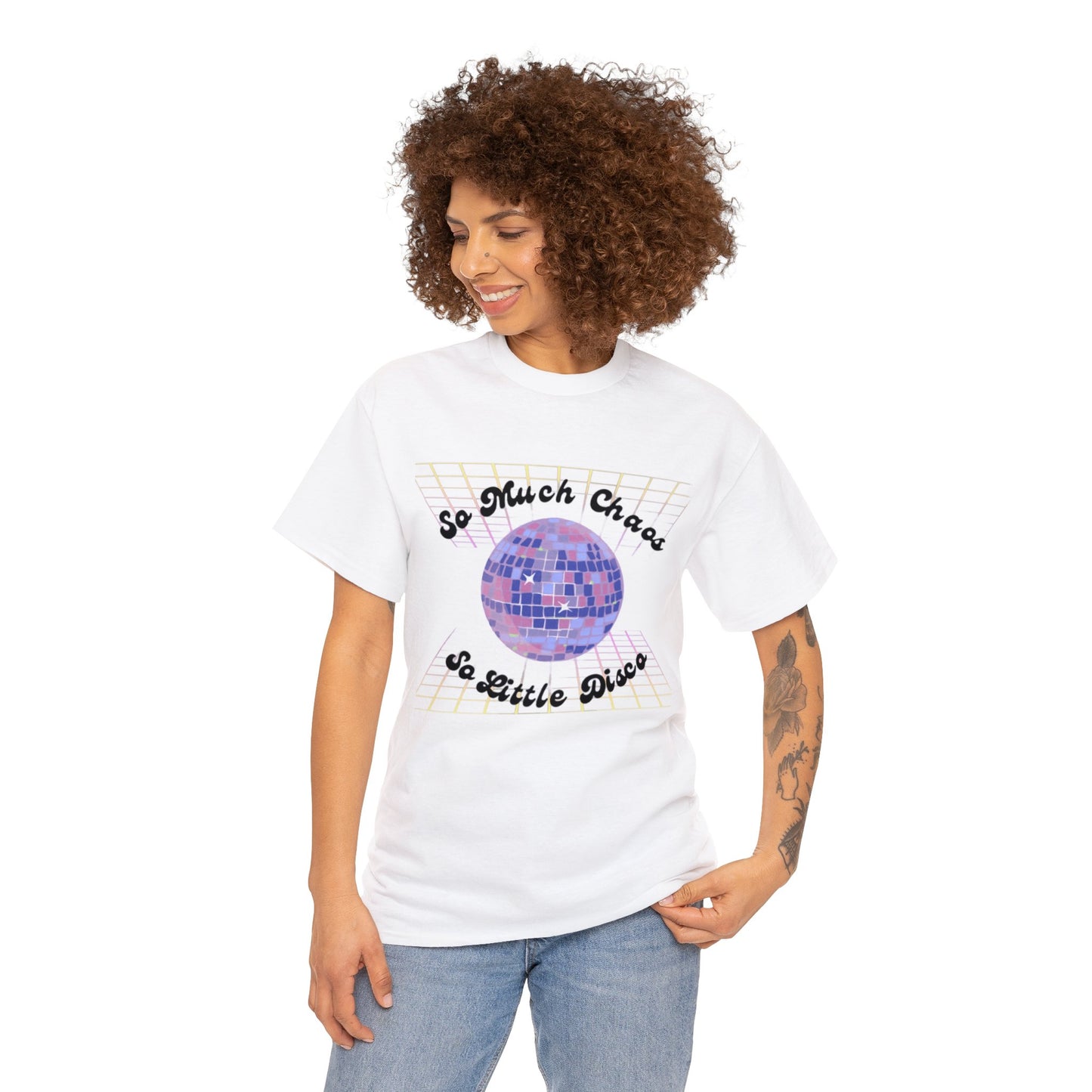 So much chaos so little disco - Unisex Heavy Cotton Tee