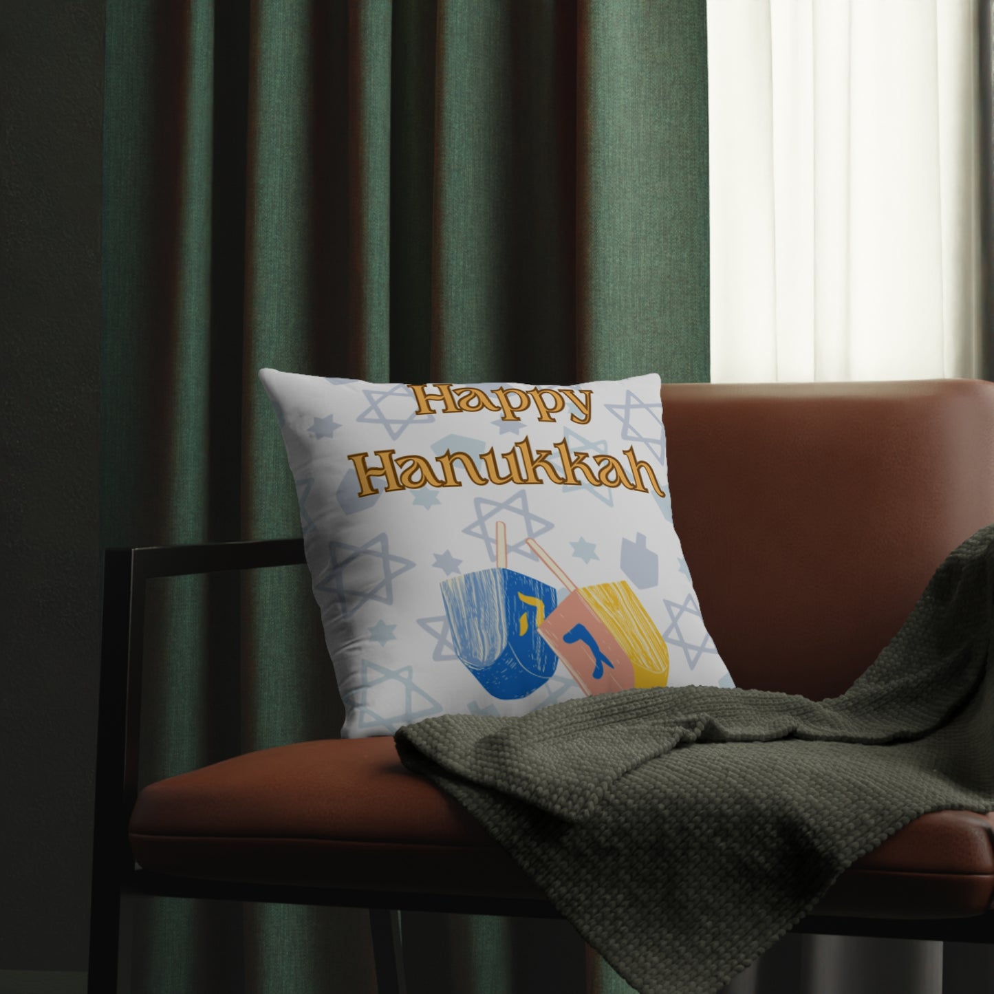 Happy Hanukkah Waterproof Pillow