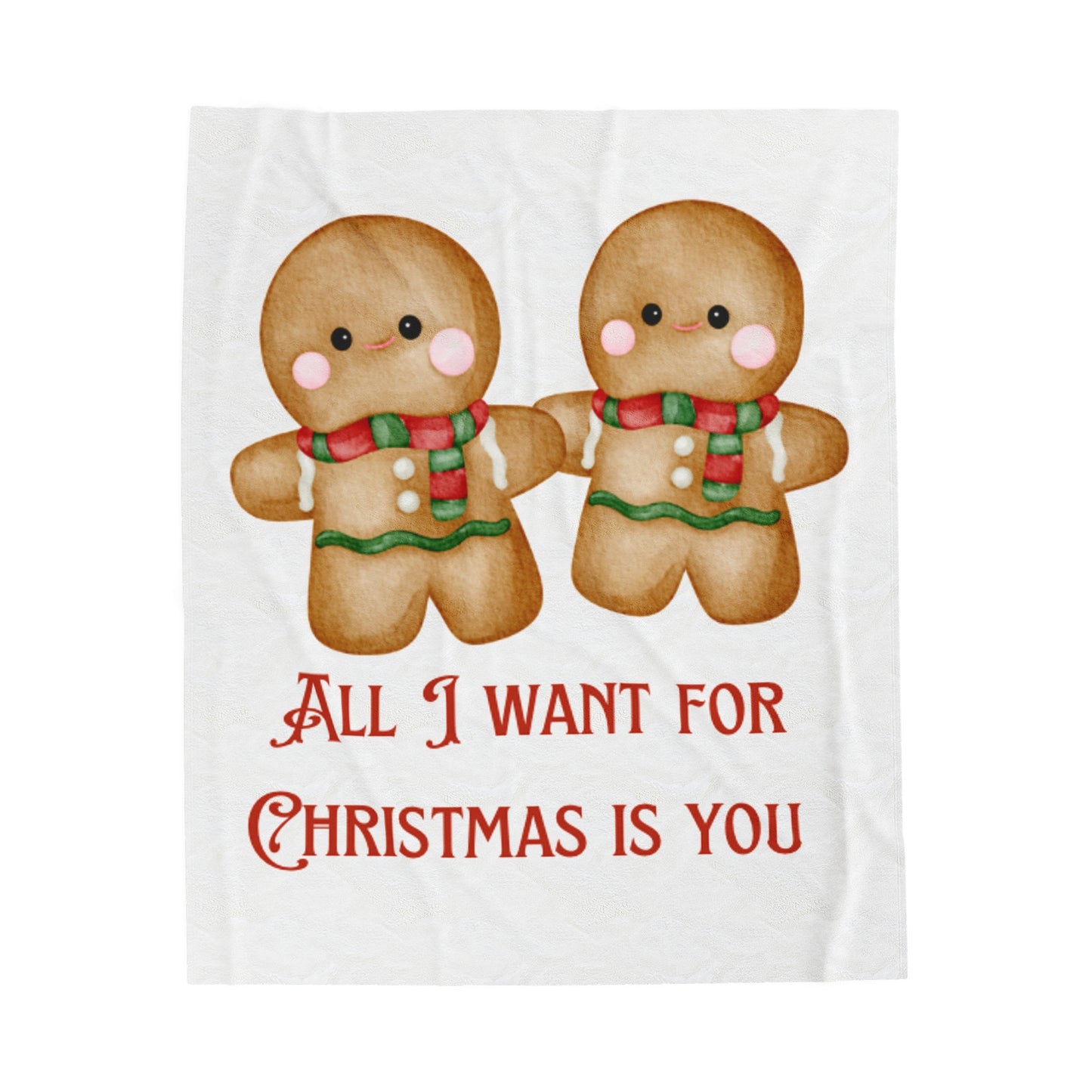 Gingerbread Christmas Plush Blanket