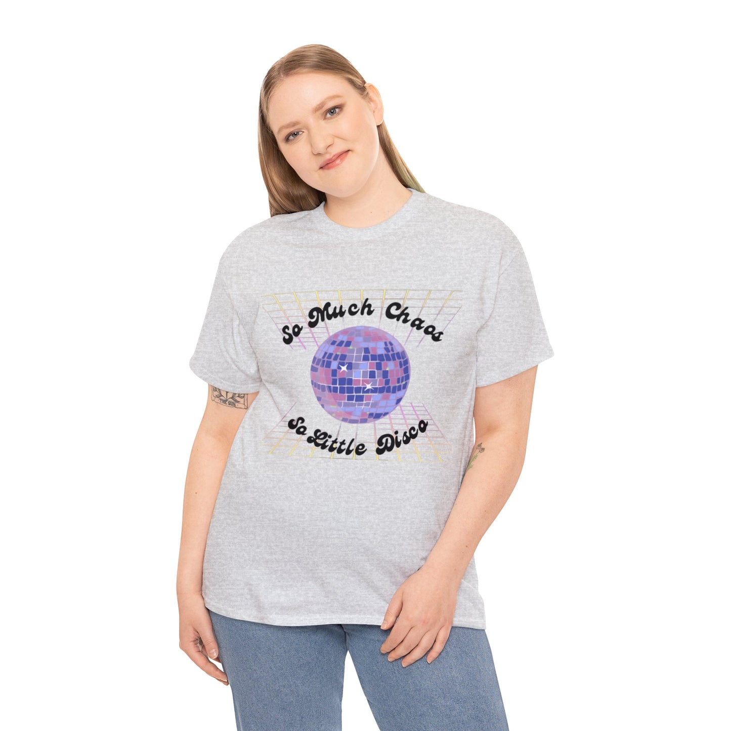 So much chaos so little disco - Unisex Heavy Cotton Tee