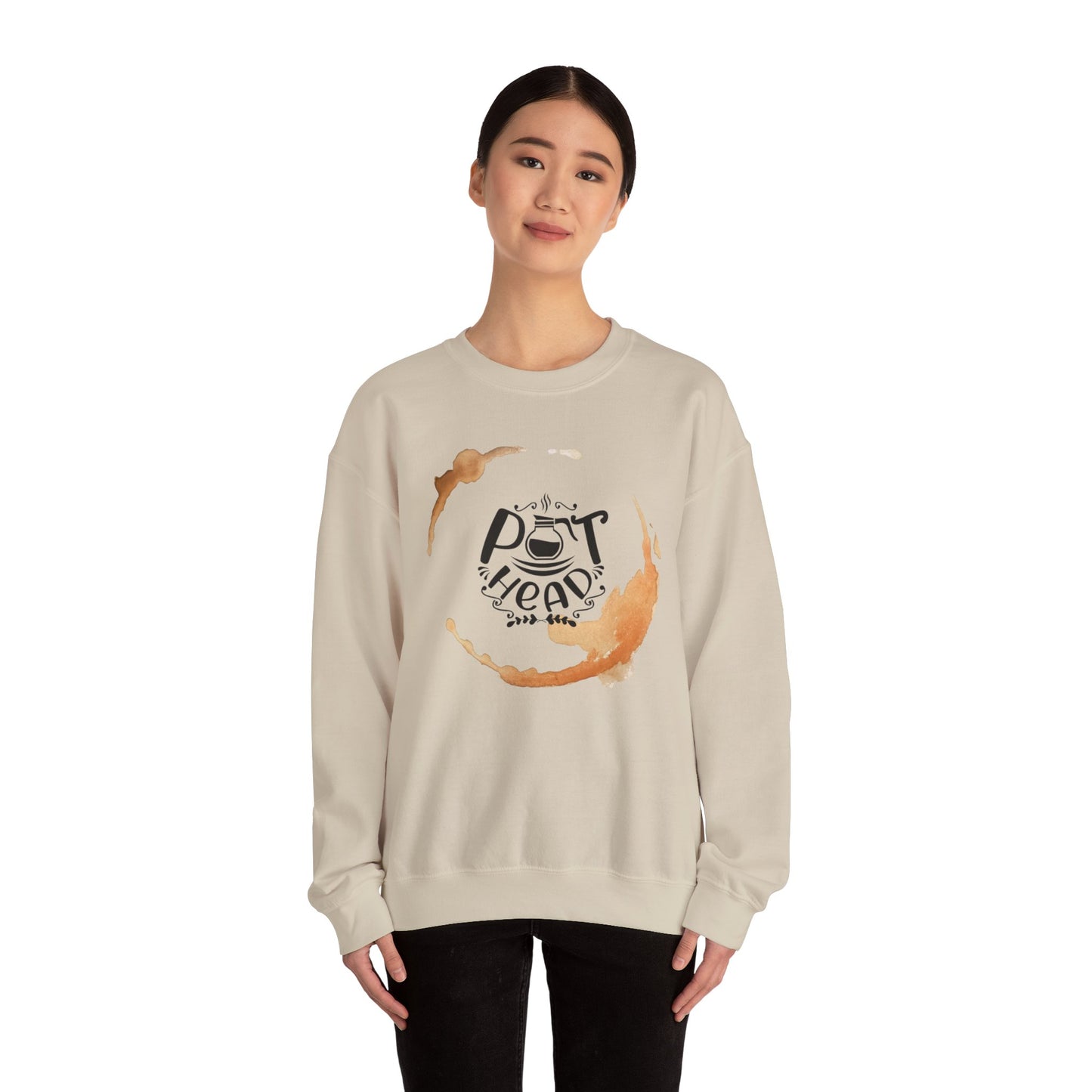 Coffee Pot Head - Unisex Heavy Blend™ Crewneck Sweatshirt