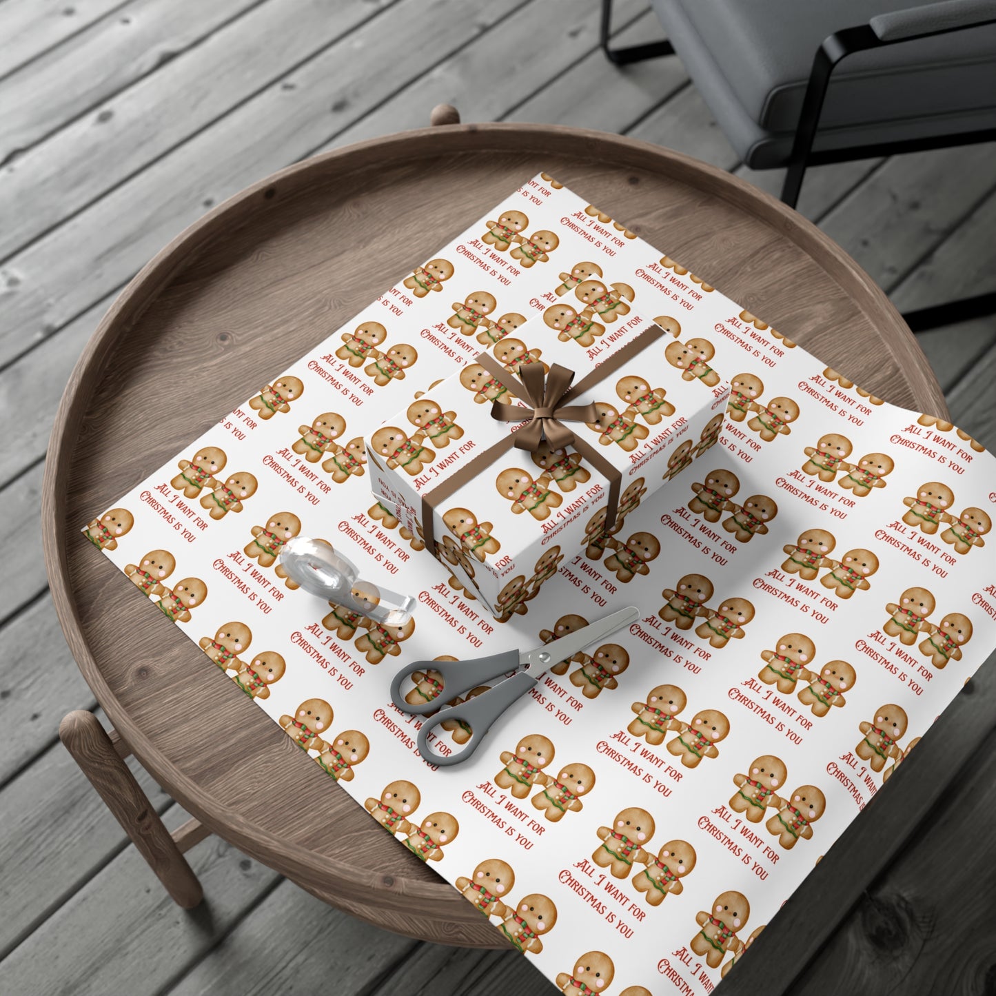 Gingerbread Gift Wrapping Paper