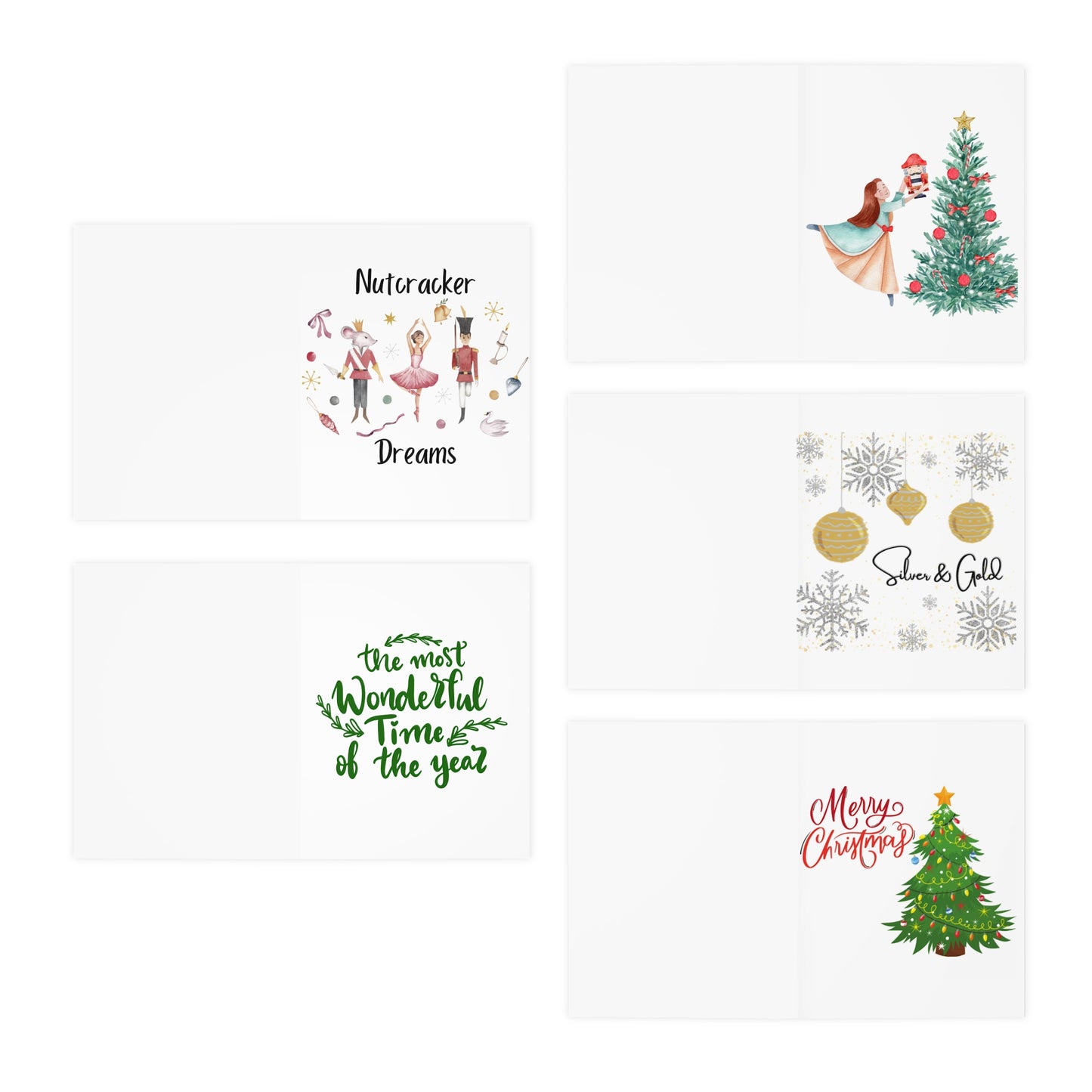 Multi-Design Christmas Cards (5-Pack)