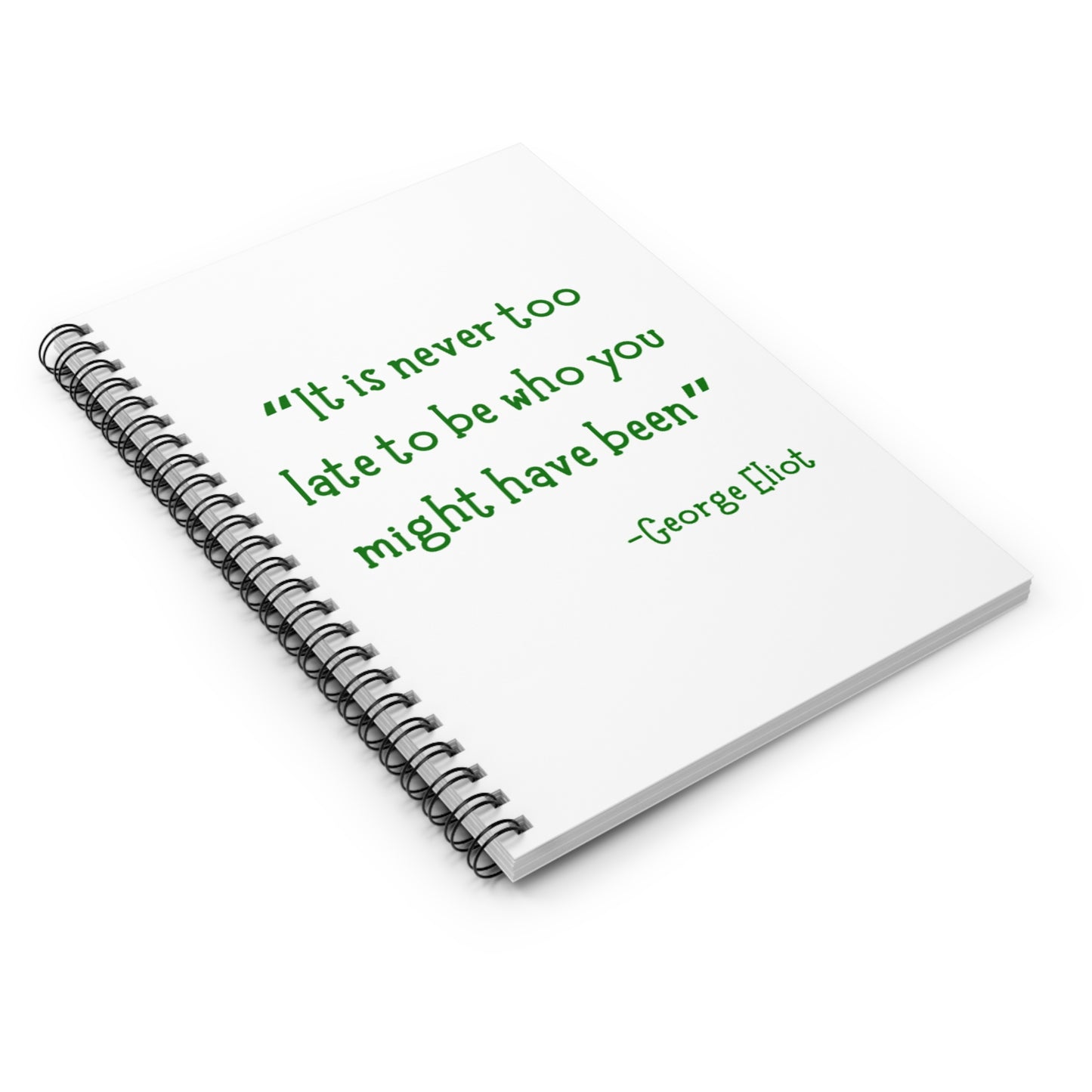 Never too late - Spiral Notebook - Ruled Line