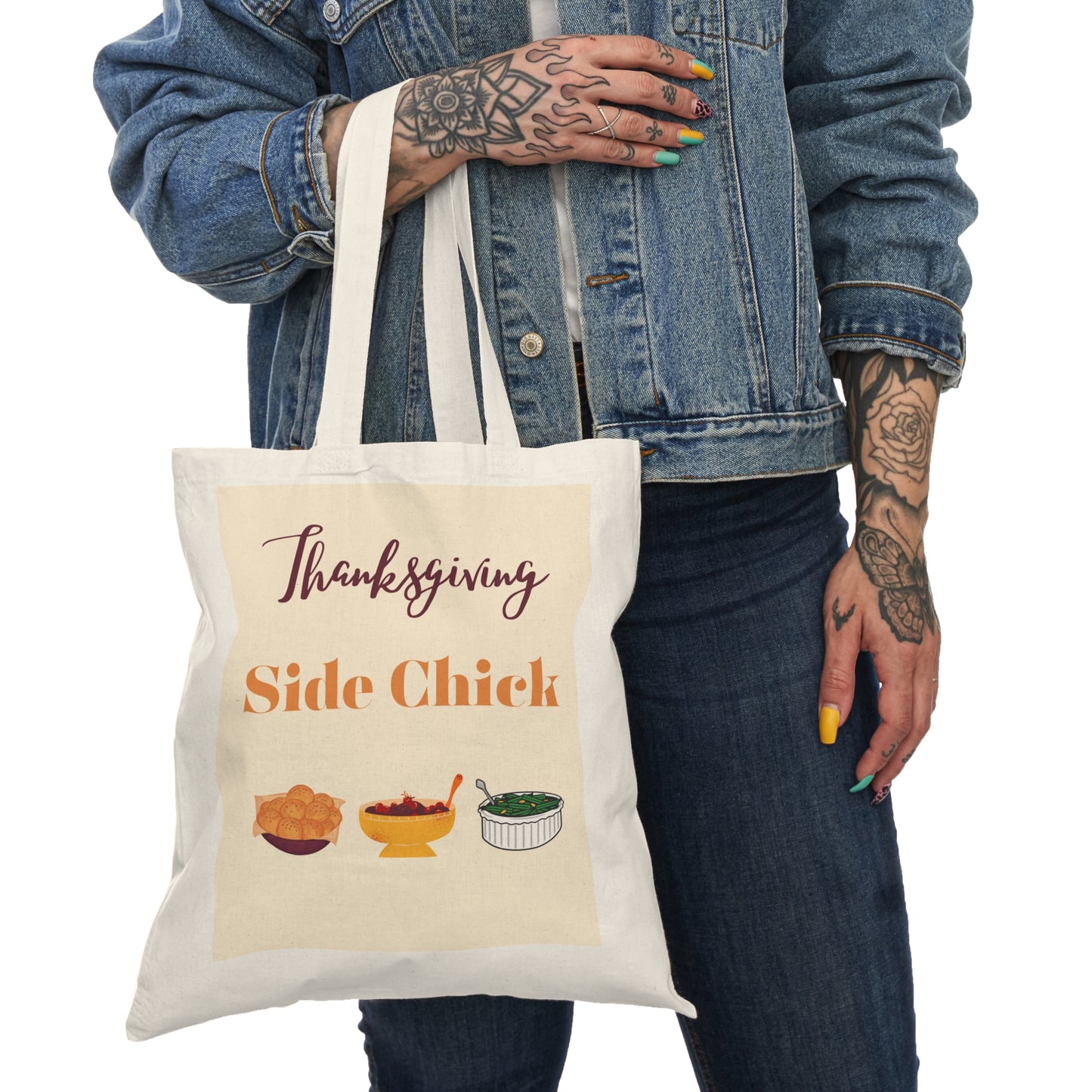 Thanksgiving Side Chick Tote Bag