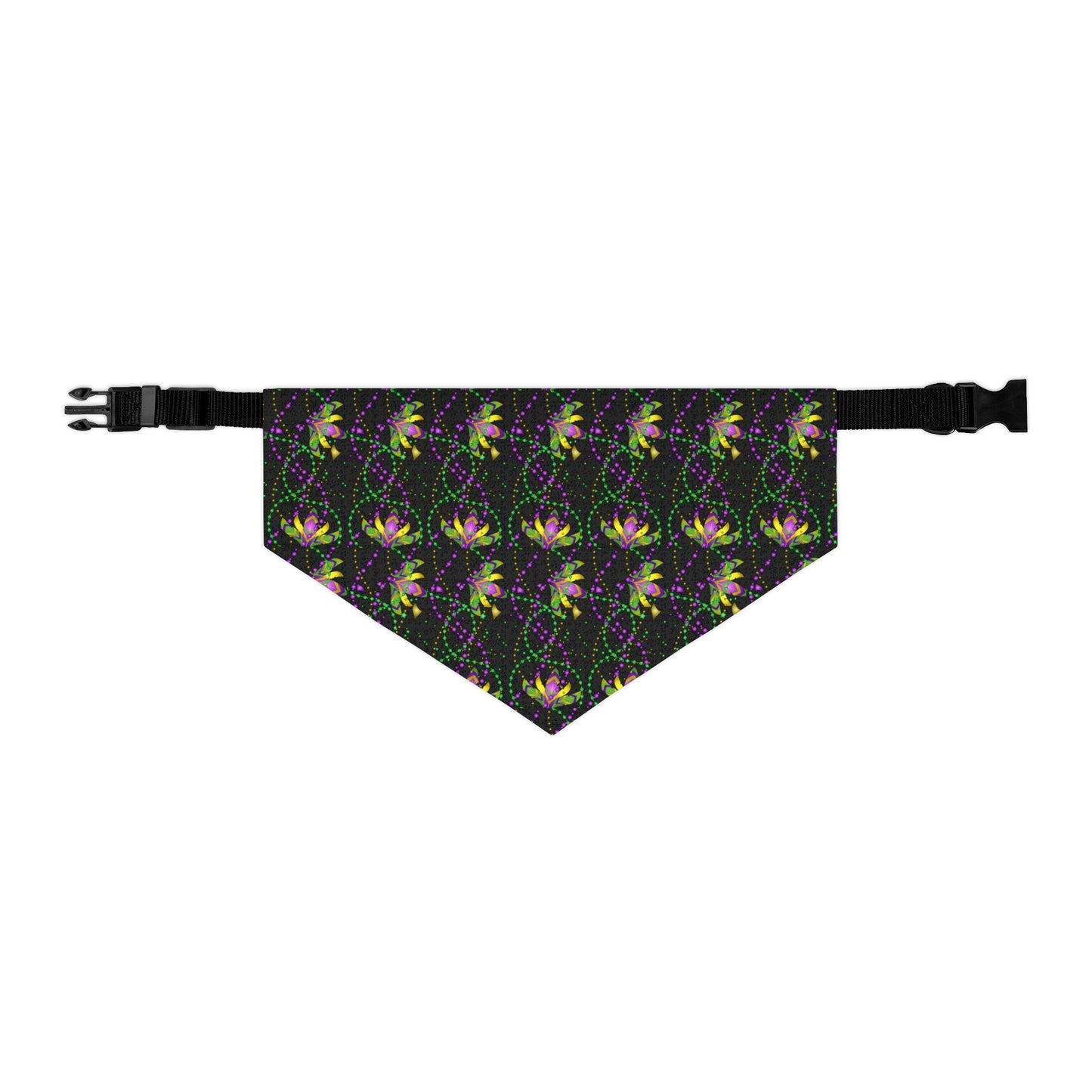 Mardi Gras Beads - Pet Bandana Collar