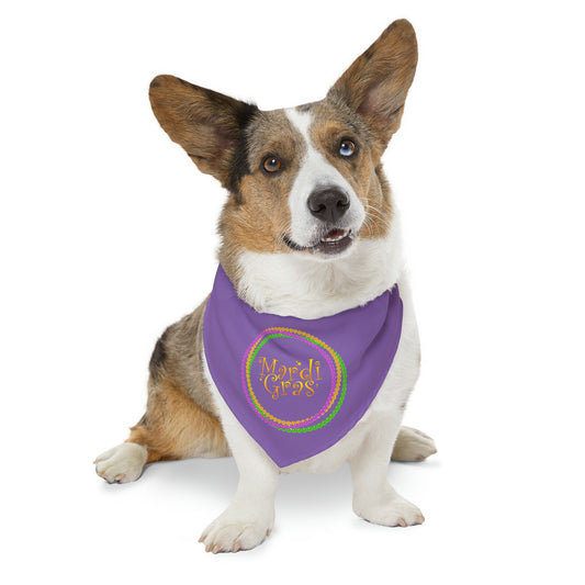 Mardi Gras Circle - Pet Bandana Collar