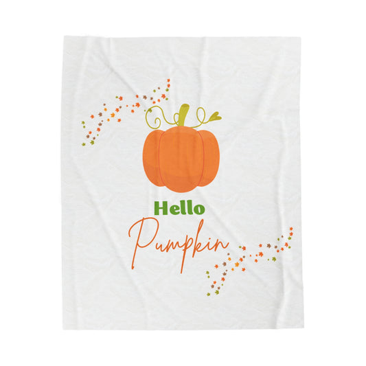 Hello Pumpkin Plush Blanket