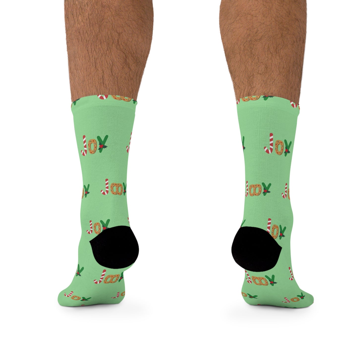 Holiday Joy- Recycled Poly Socks - both Green