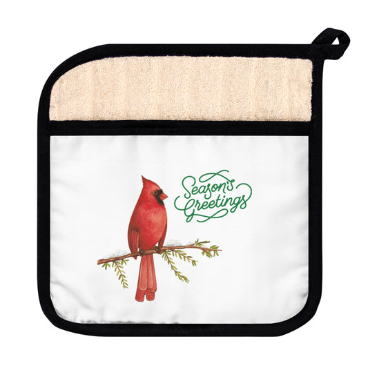 Red Cardinal - Pot Holder with Pocket