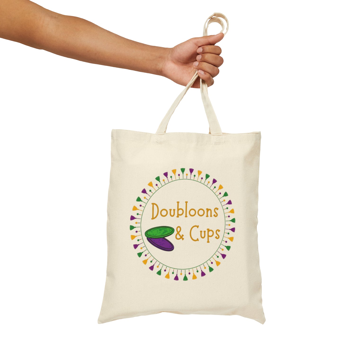 Doubloons and Cups Mardi Gras - Cotton Canvas Tote Bag