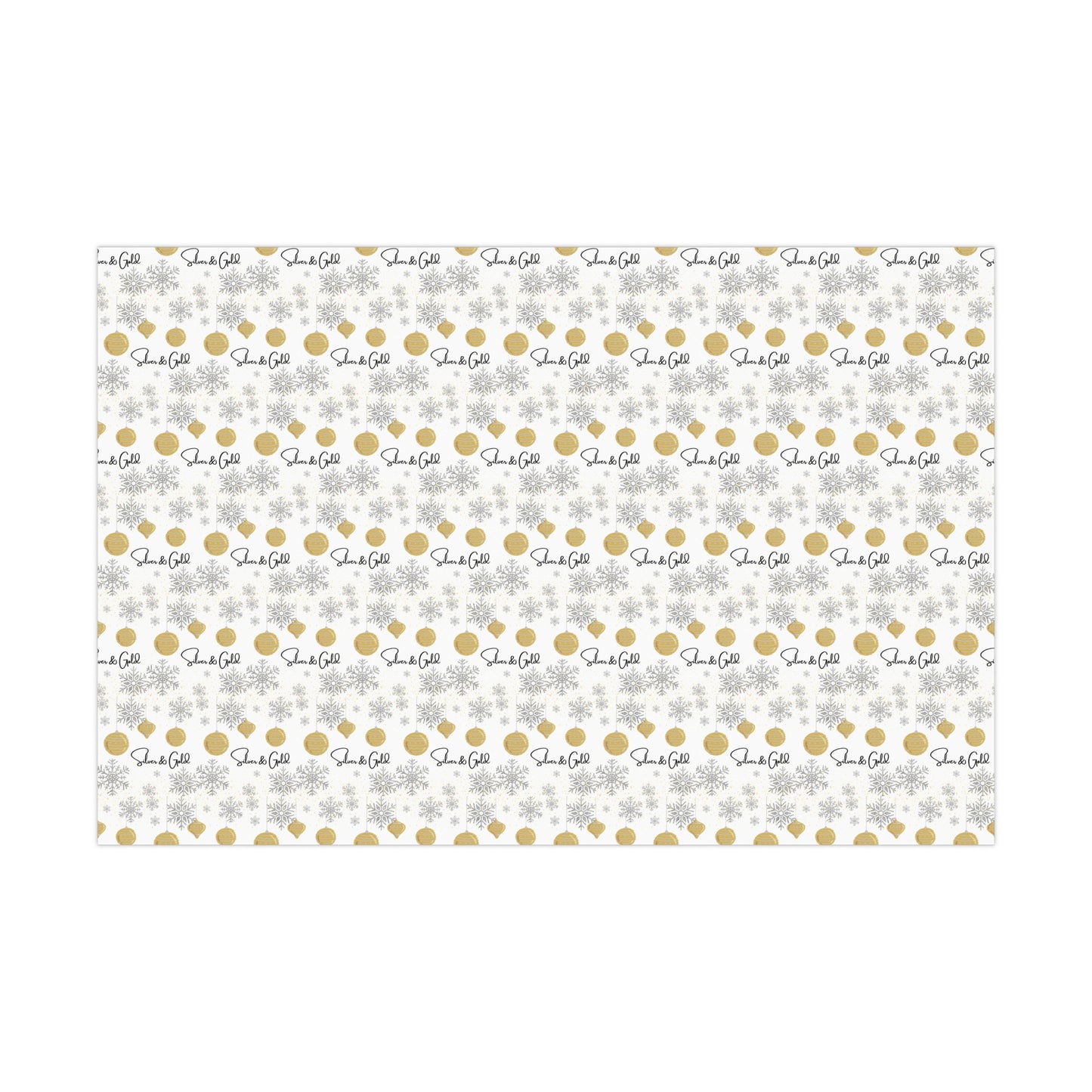 Silver and Gold Gift Wrap Paper