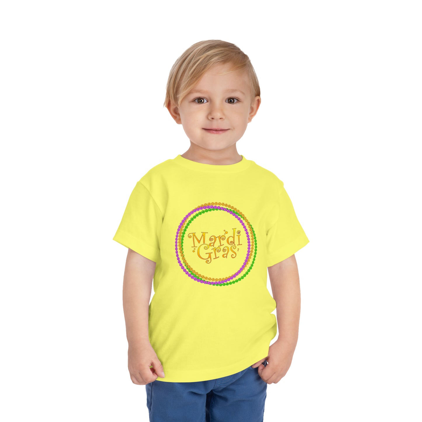 Happy Mardi Gras - Toddler Short Sleeve Tee