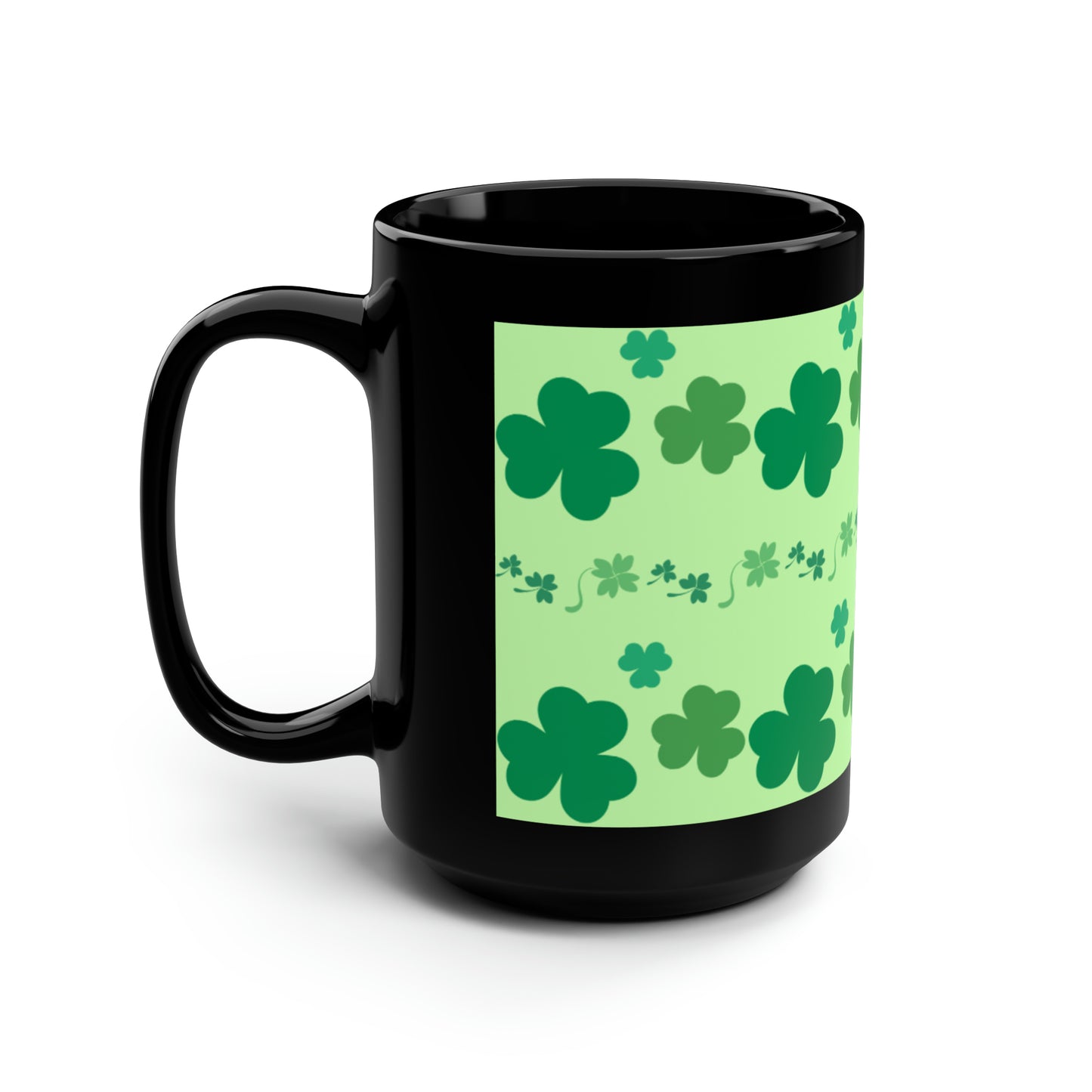 Shamrock - Black Mug, 15oz