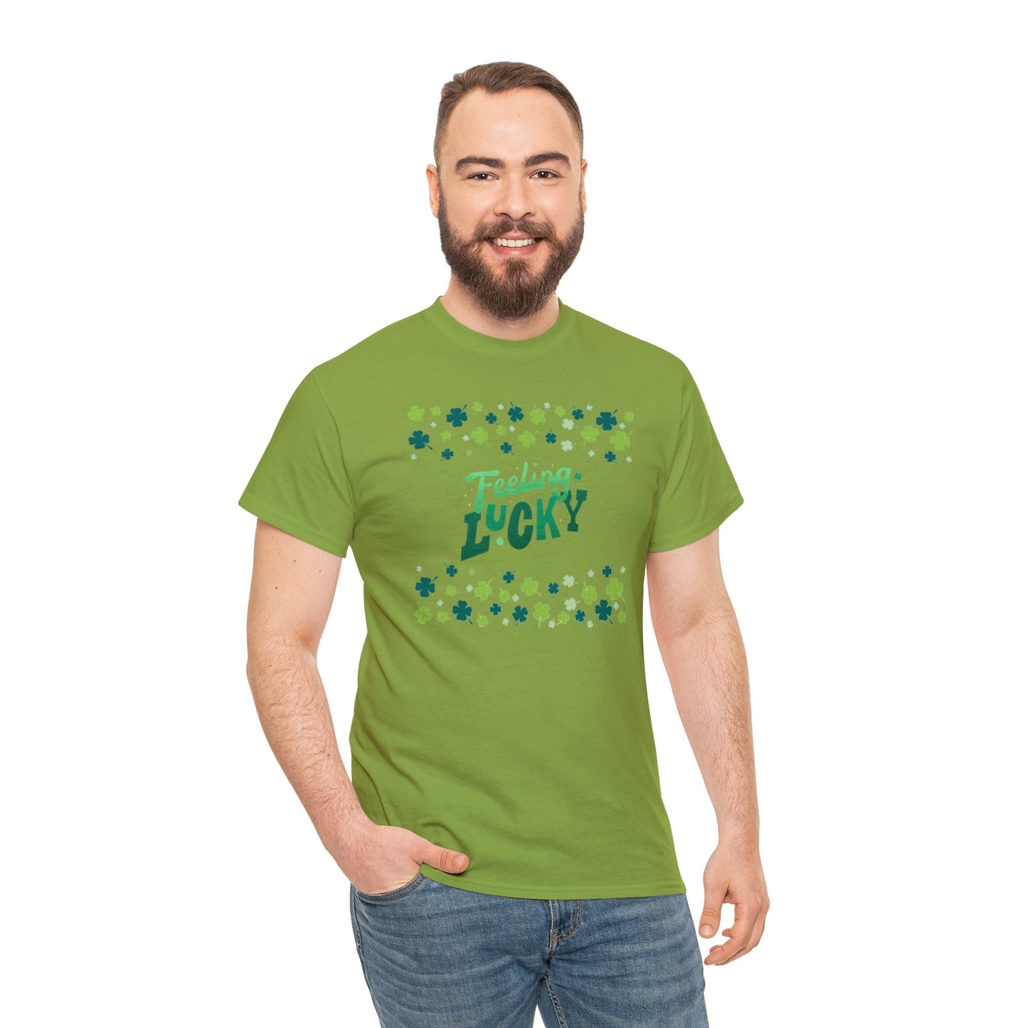 Feeling Lucky Shamrock - Heavy Cotton Tee