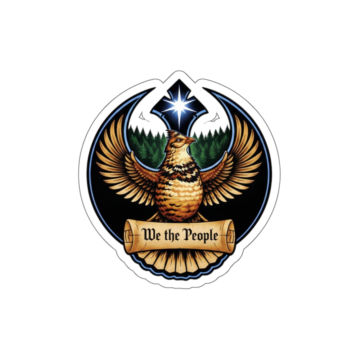 Pennsylvania We the People Sticker  - Rebel Bird Emblem Sticker