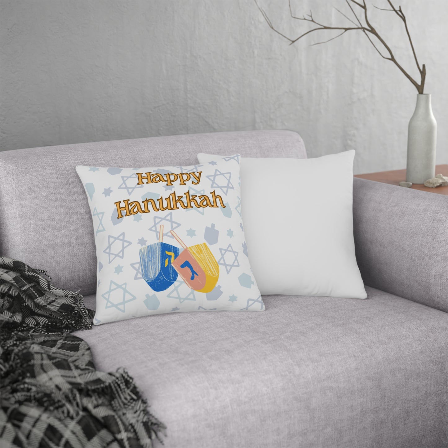 Happy Hanukkah Waterproof Pillow