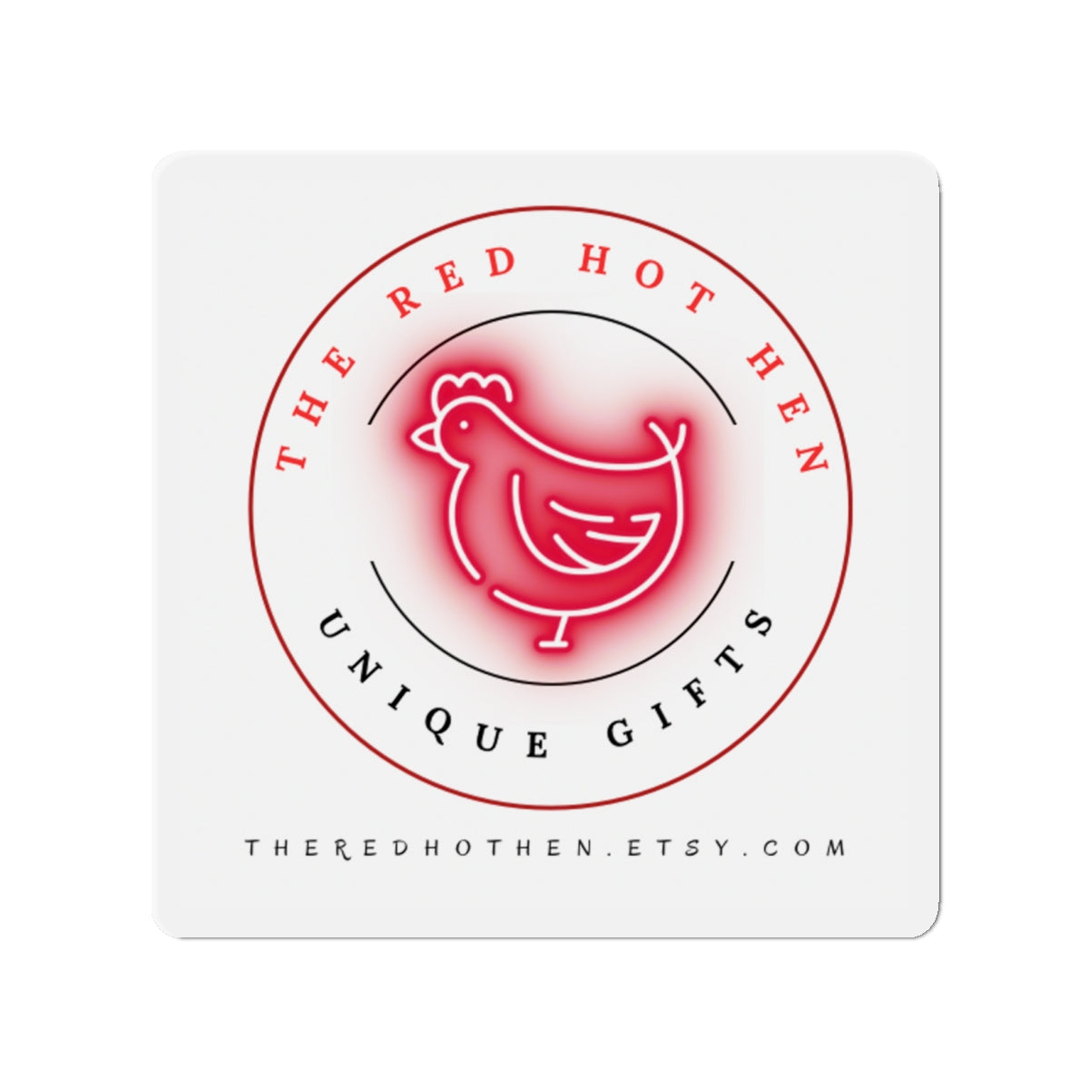 Red Hot Hen Logo Magnet