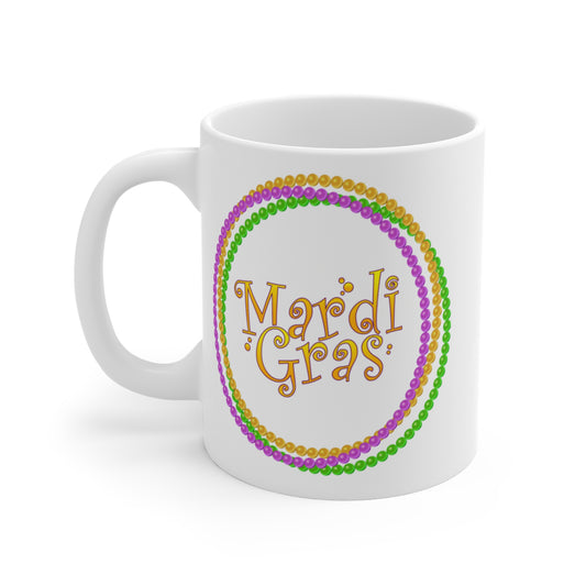 Mardi Gras Beads - Mug 11oz