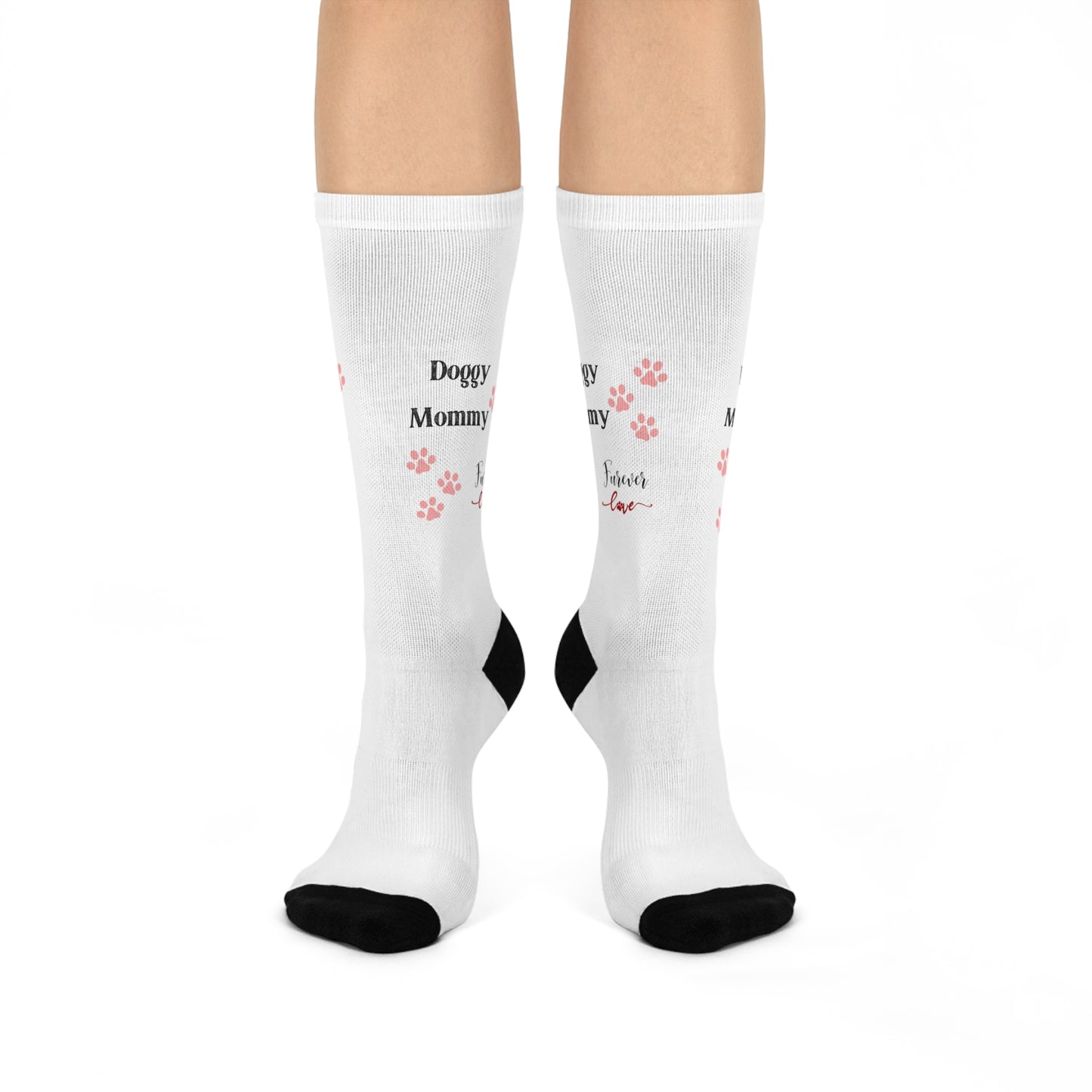 Doggy Mommy Furever Love Cushioned Crew Socks