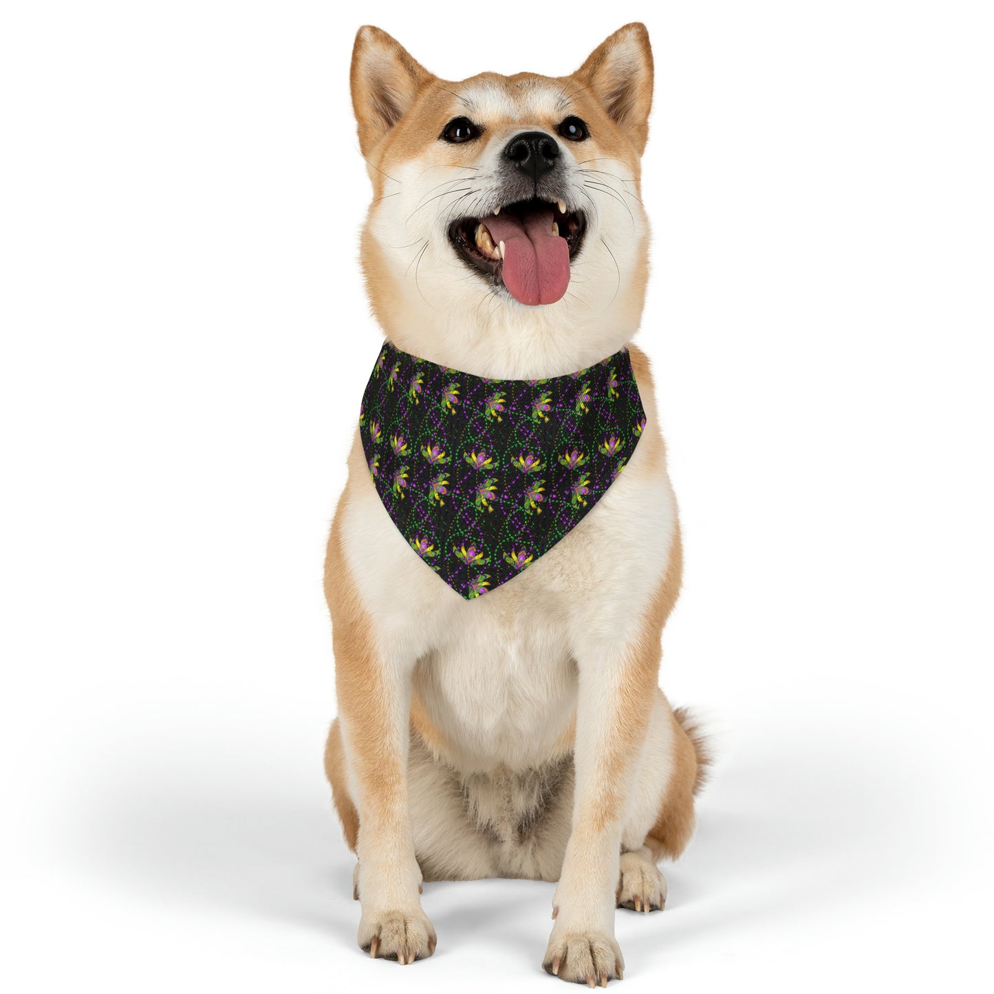 Mardi Gras Beads - Pet Bandana Collar