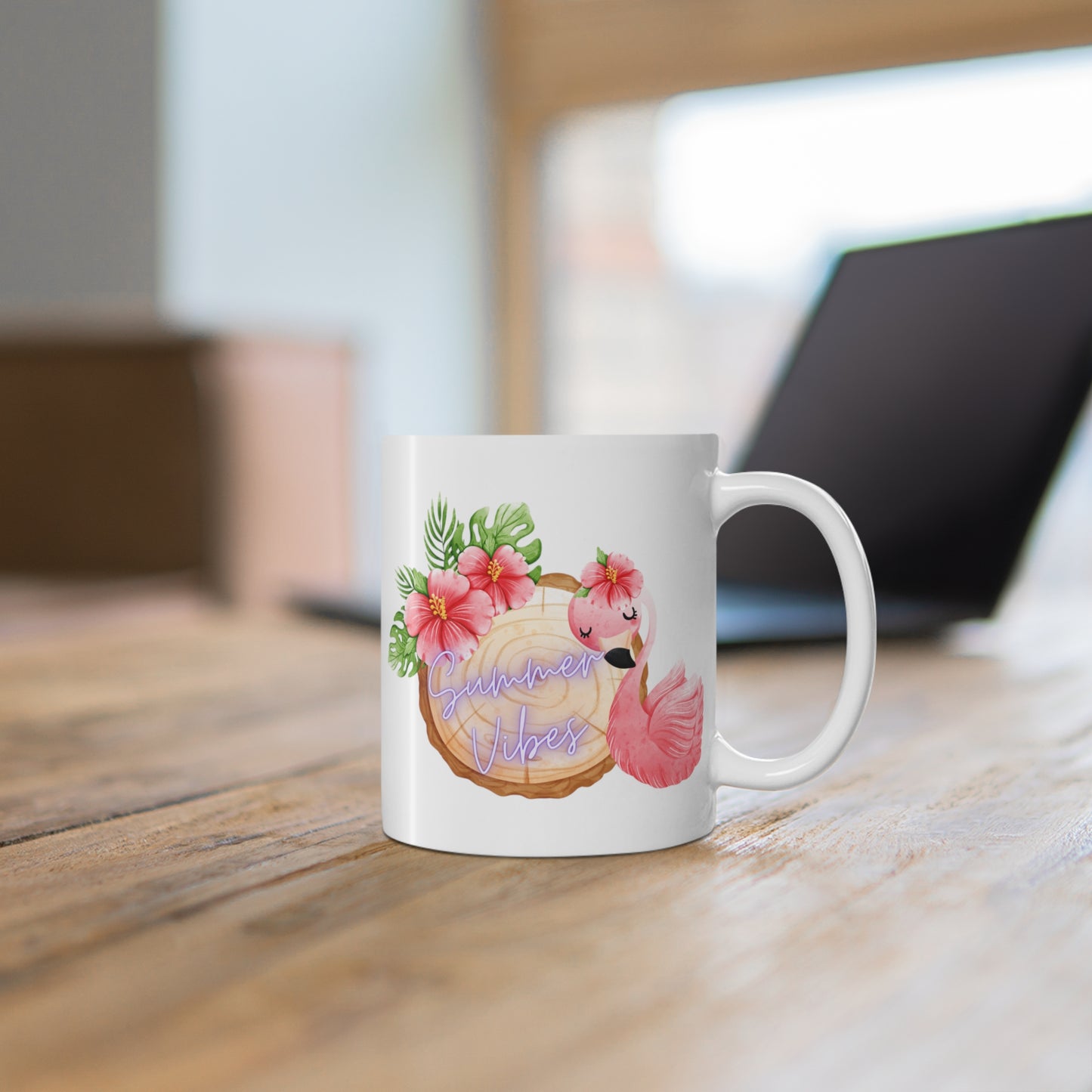 Summer Vibes Flamingo Mug 11oz