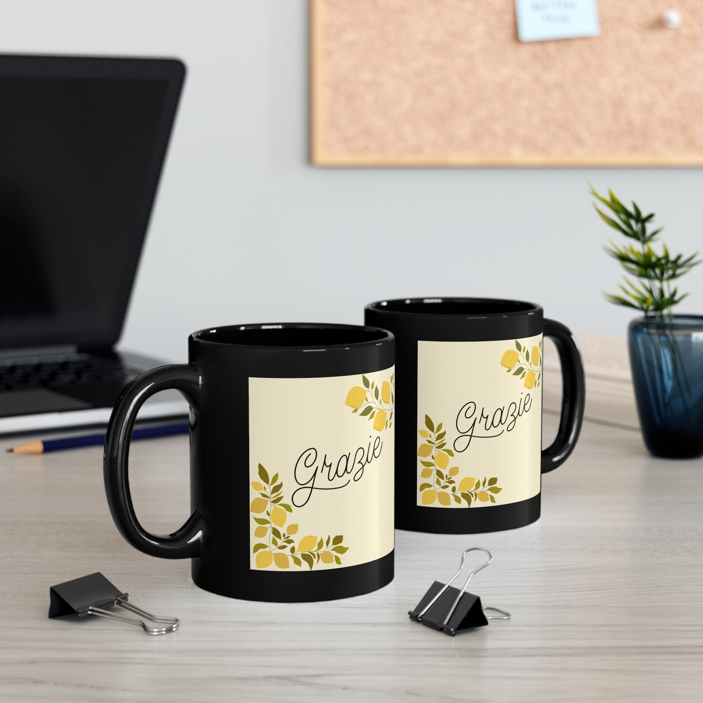 Grazie - 11oz Black Mug