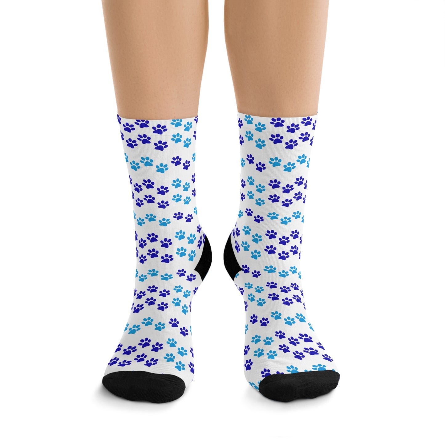 Blue Paw Print- Socks