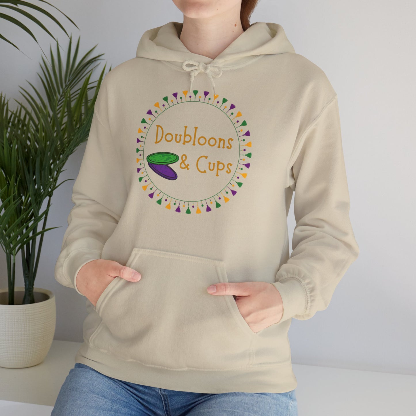 Doubloons and Cups Mardi Gras - Hooded Sweatshirt