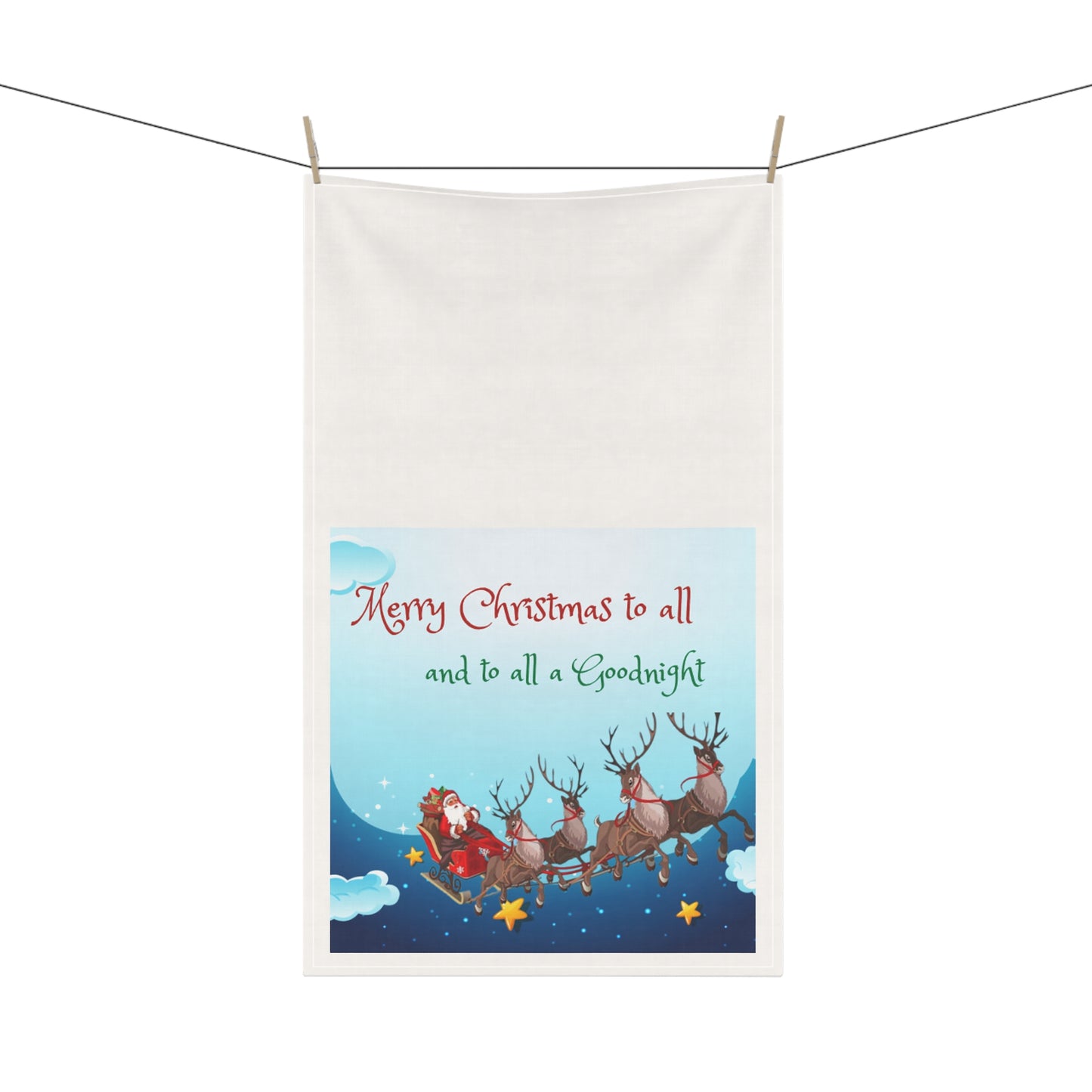 Night Before Christmas Cotton Tea Towel